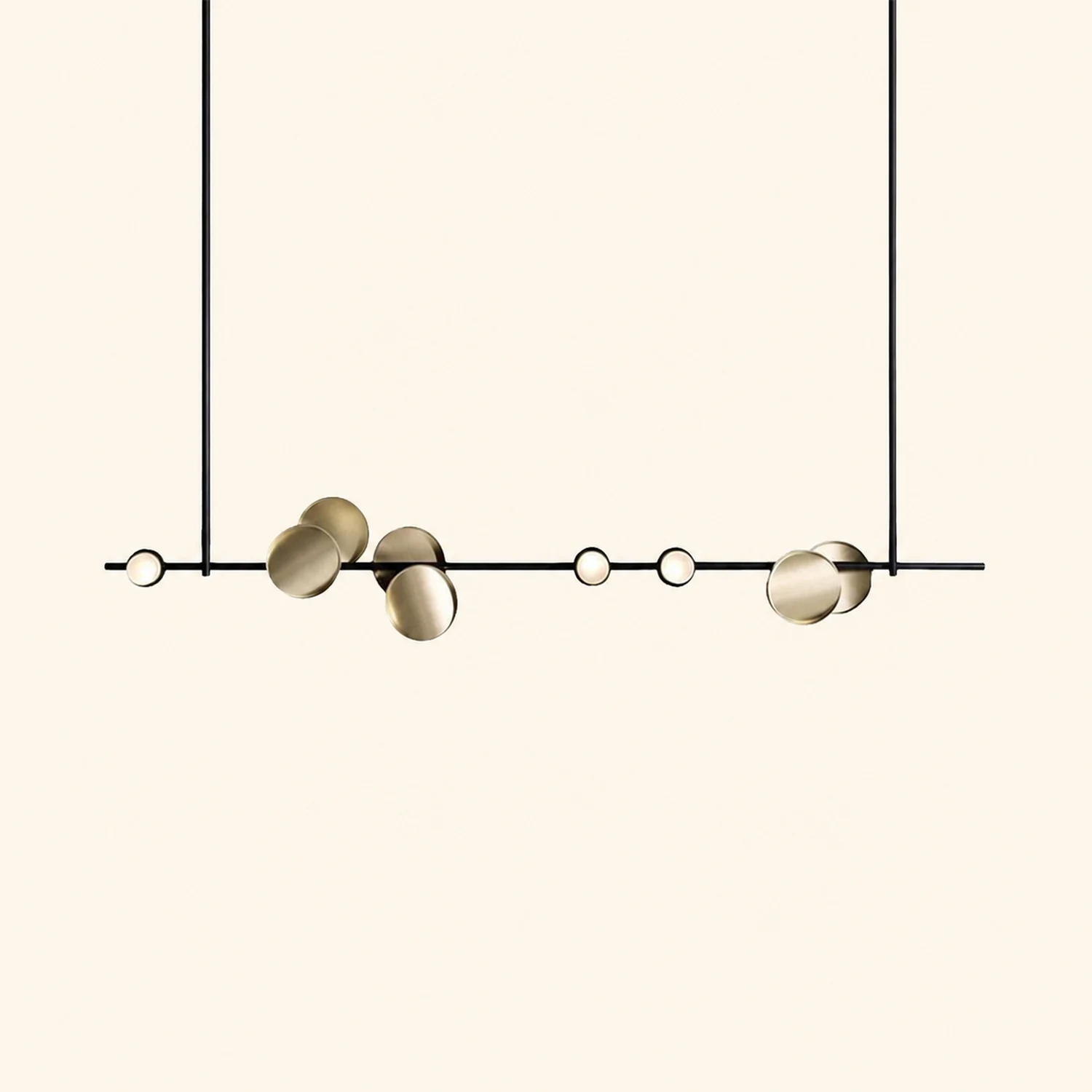 Avi Minimalist Linear Metal Pendant Light,Black - Lumpaz