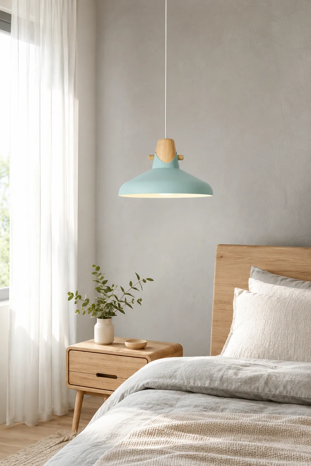 Morandi Nordic Dome Metal Pendant Light, Bule/Green/Pink - Lumpaz