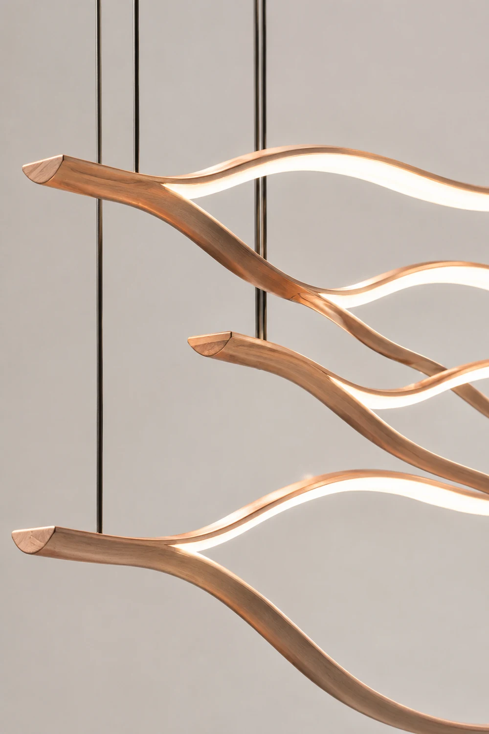 Edge Wave Pendant Light, Gold, 31.5"/39.3"/47.2" - Lumpaz