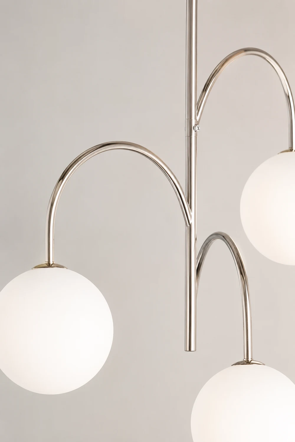 Valentina Bauhaus Modern Chrome Pendant Light, 3 Heads - Lumpaz