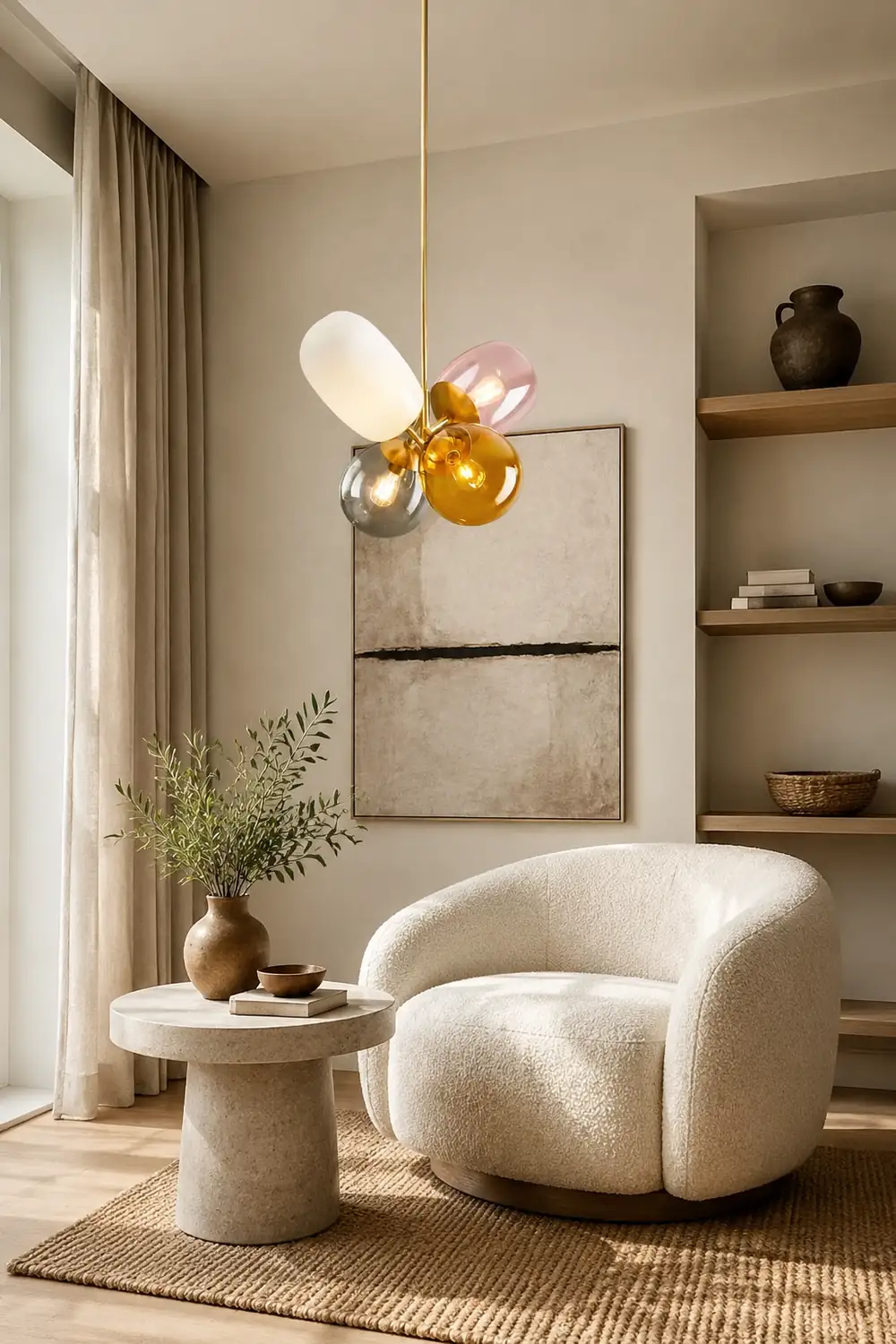 Morandi Colorful Balloon Glass Creative Pendant Light - Lumpaz