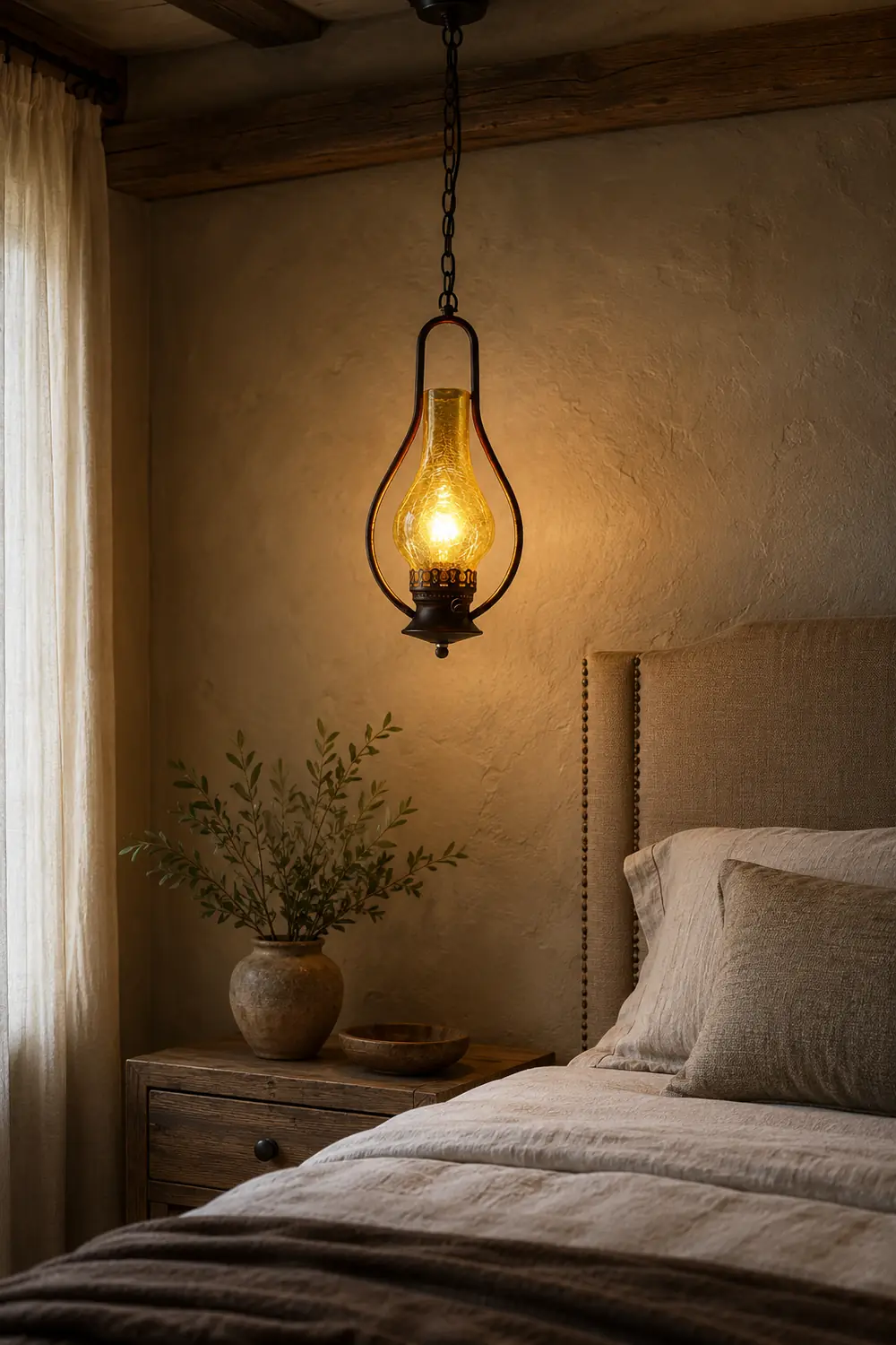Alessio Rustic Vintage Kerosene LED Pendant Light - Lumpaz