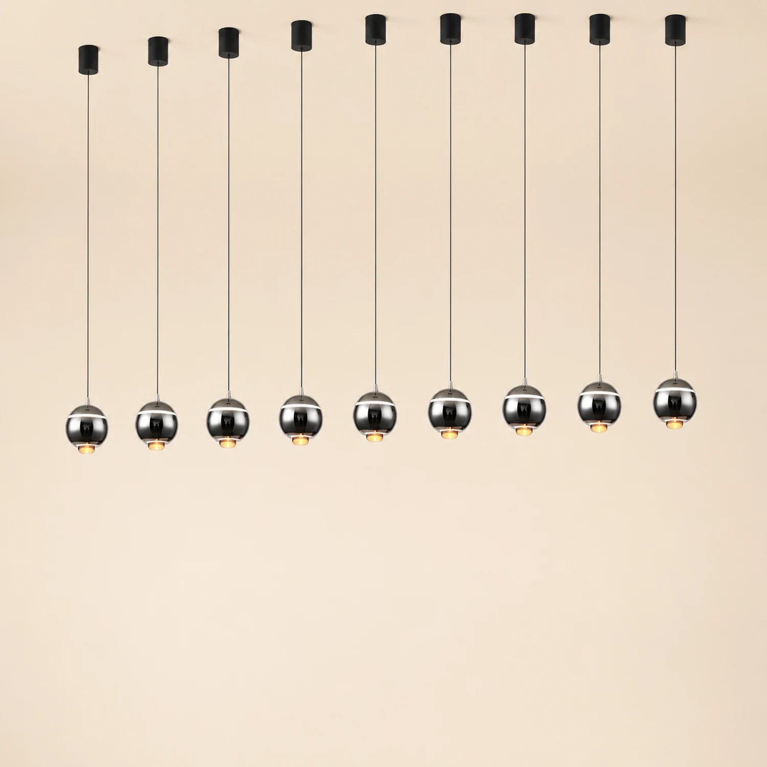 Valentina Modern Round LED Pendant Light, Kitchen Island - Lumpaz