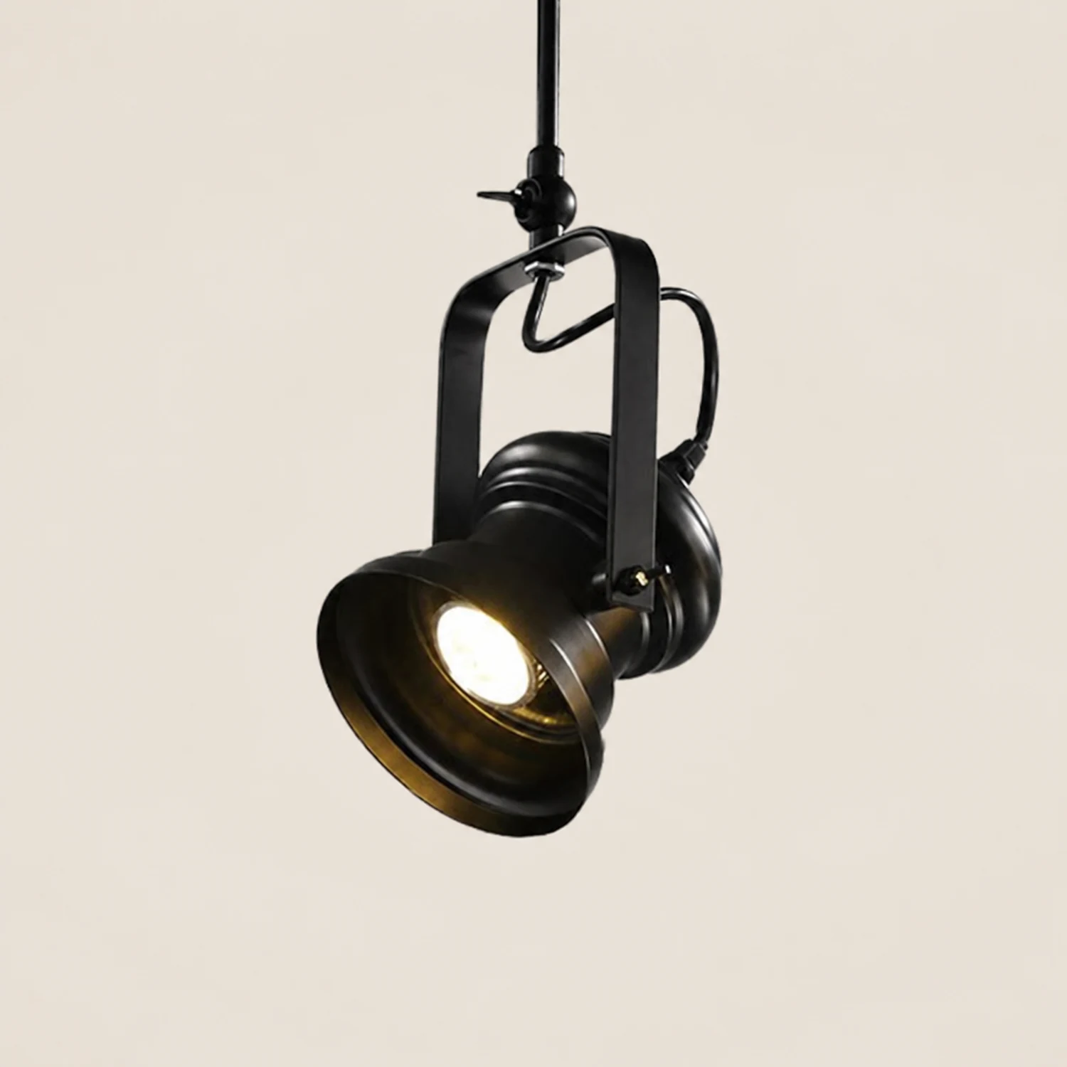 Alessio Industrial Style Rotatable Semi-Flush Mount Ceiling Light - Lumpaz