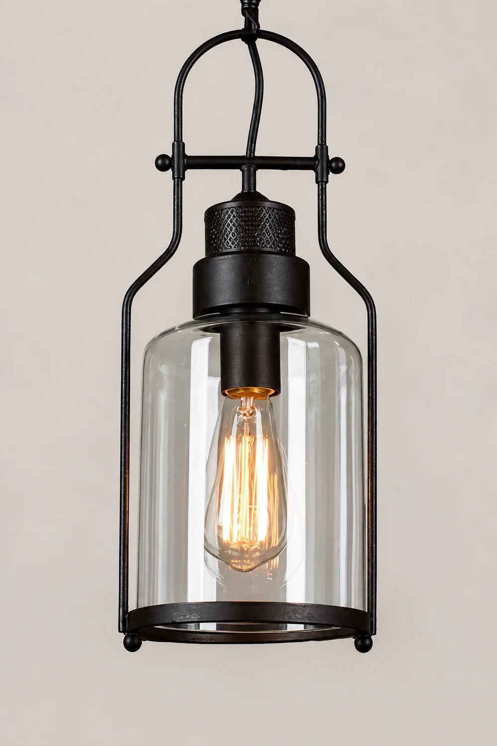 Austin Vintage Industrial Pendant Light, Black/Rust - Lumpaz