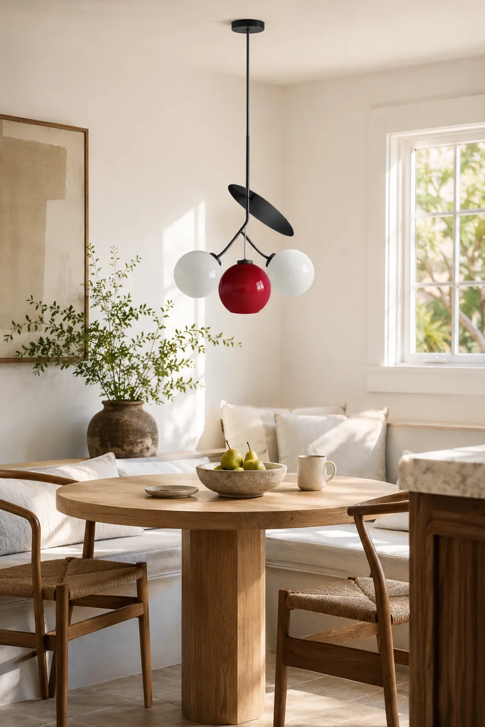 Valentina Cherry Pendant Light, Metal & Glass, 3 Color - Lumpaz