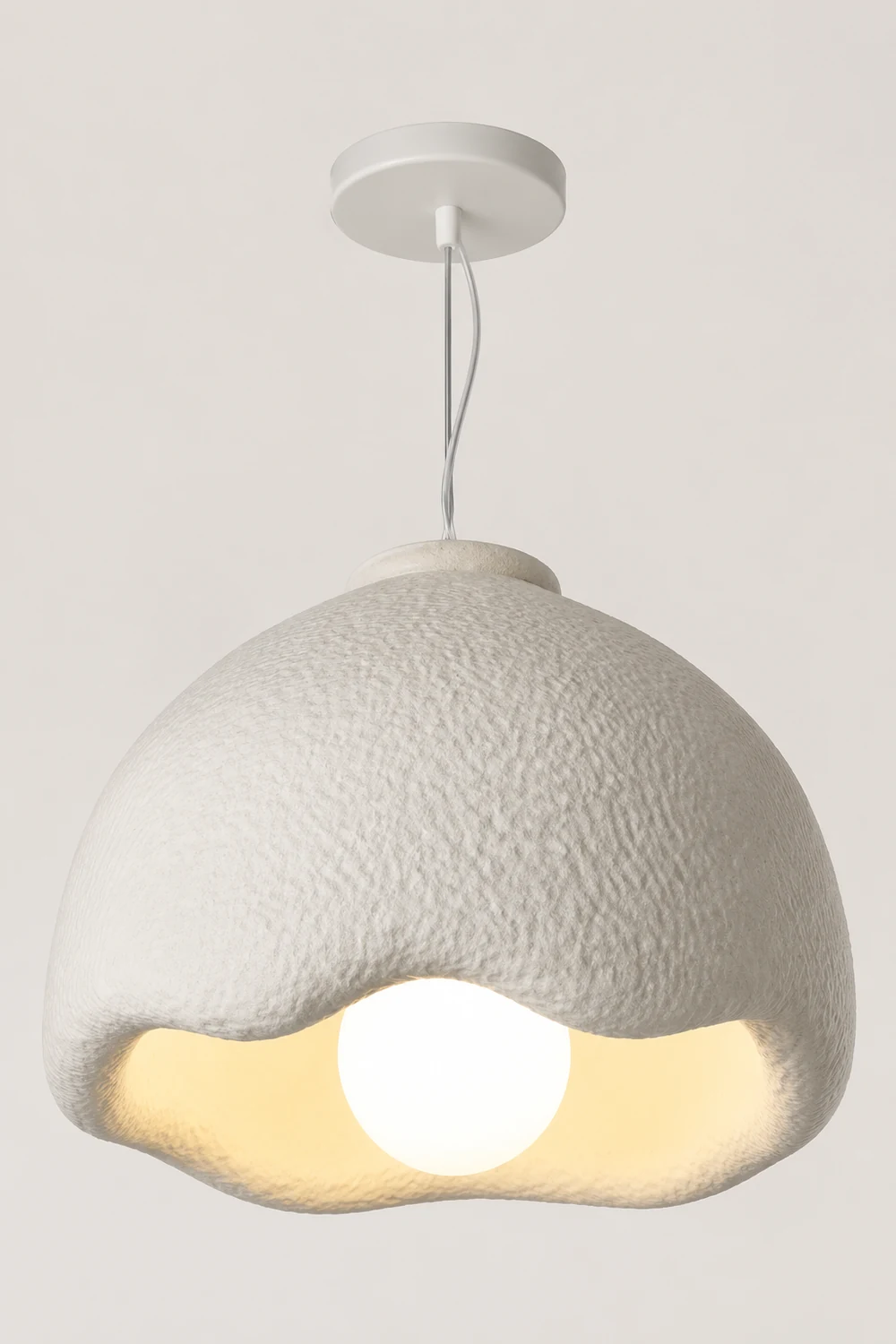 Byers Flower Shape Pendant Light, White, Living Room, Bedroom - Lumpaz