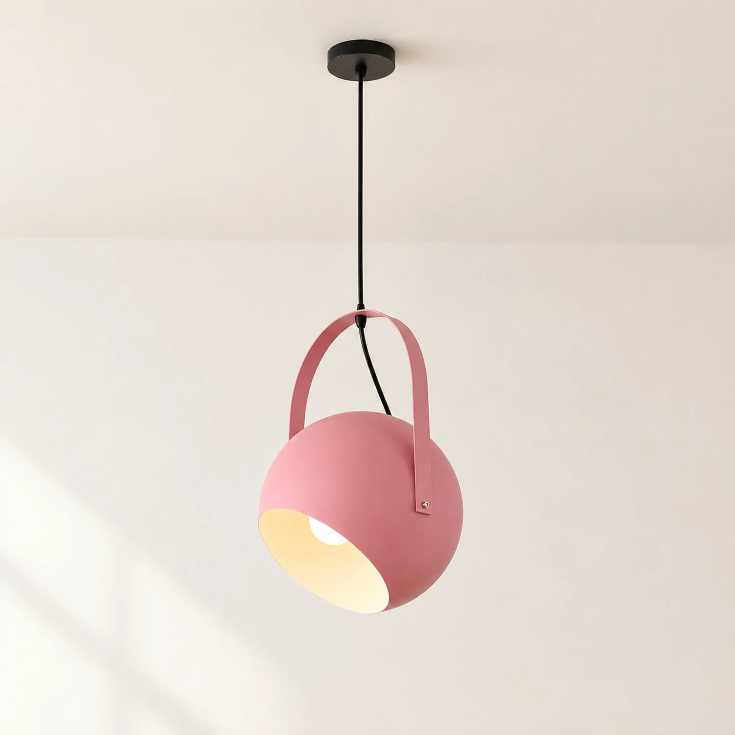 Morandi Colorful Art Deco Pendant Light, Spherical, Metal, Bedroom - Lumpaz