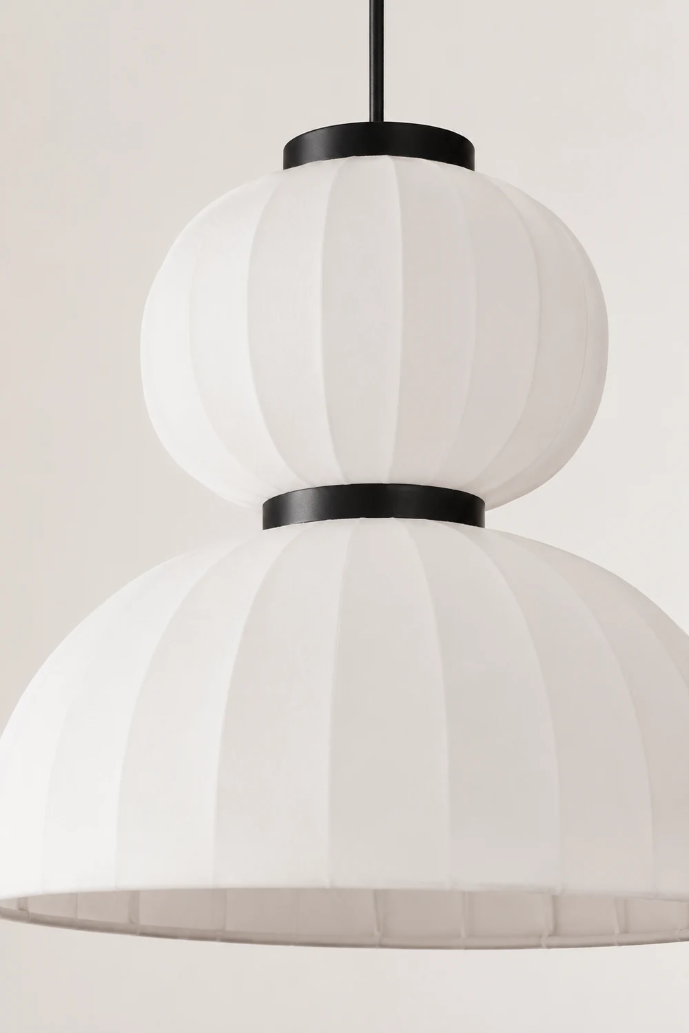 Renée Modern Artificial Silk Pendant Light, White, 3 Style - Lumpaz