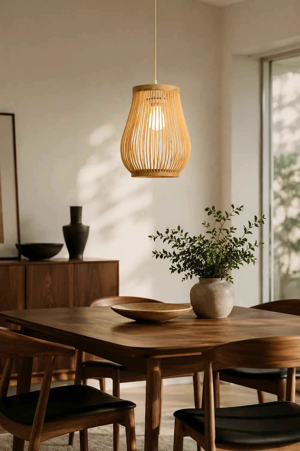 Muto Designer Handmade Weave Bamboo Pendant Light - Lumpaz