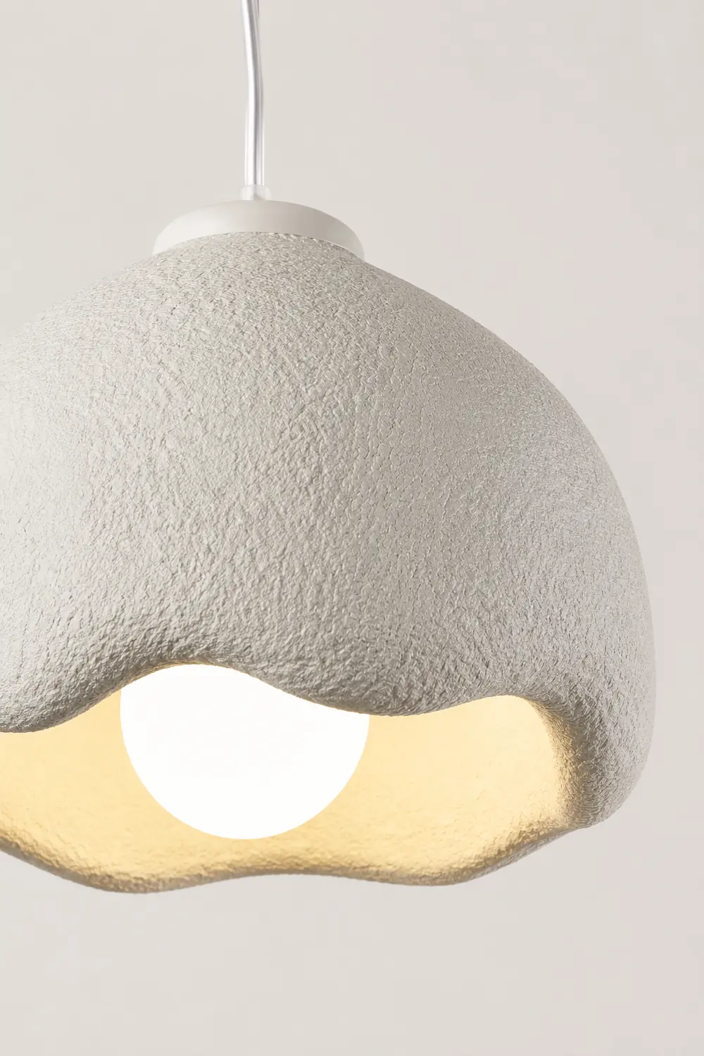 Byers Flower Shape Pendant Light, White, Living Room, Bedroom - Lumpaz