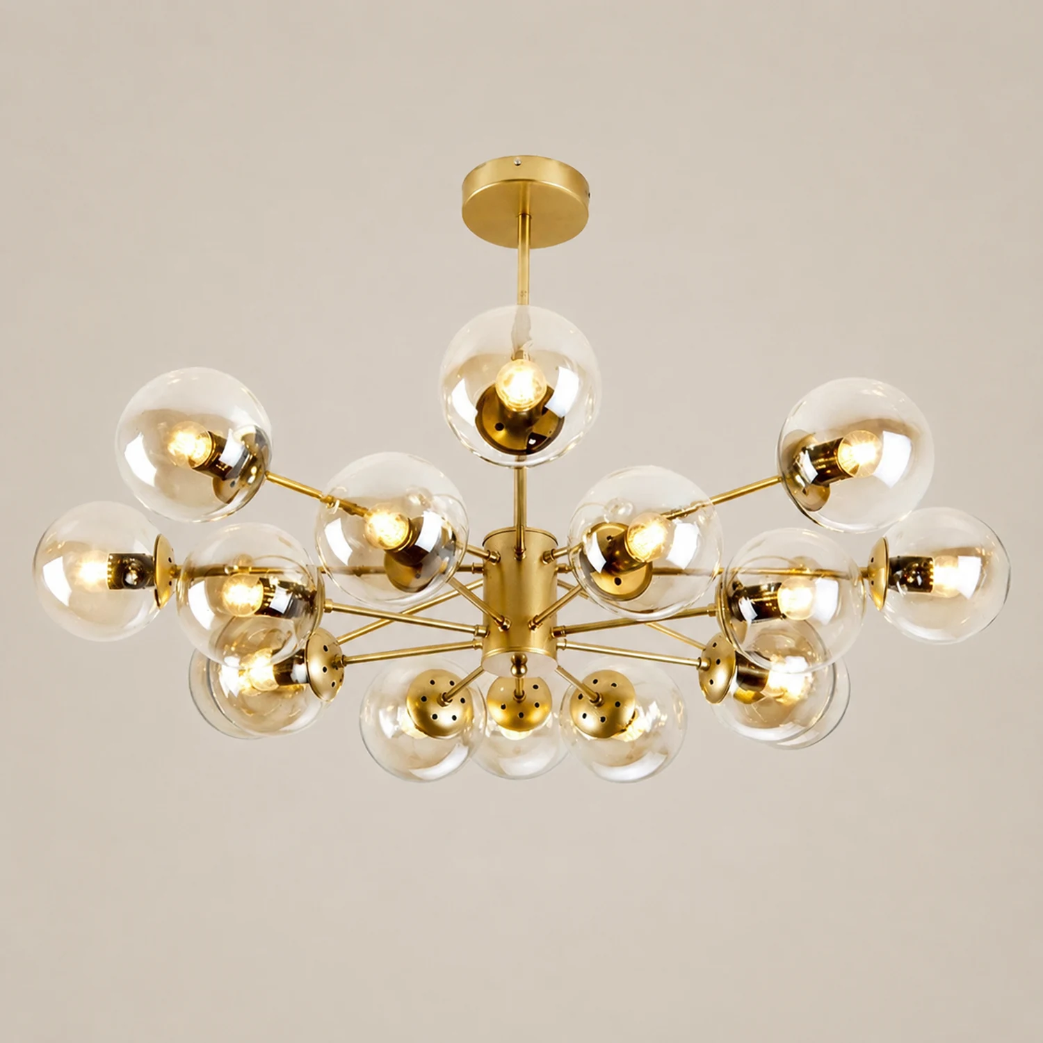 Valentina Designer Simple Nordic Pendant Light, Black/Gold - Lumpaz