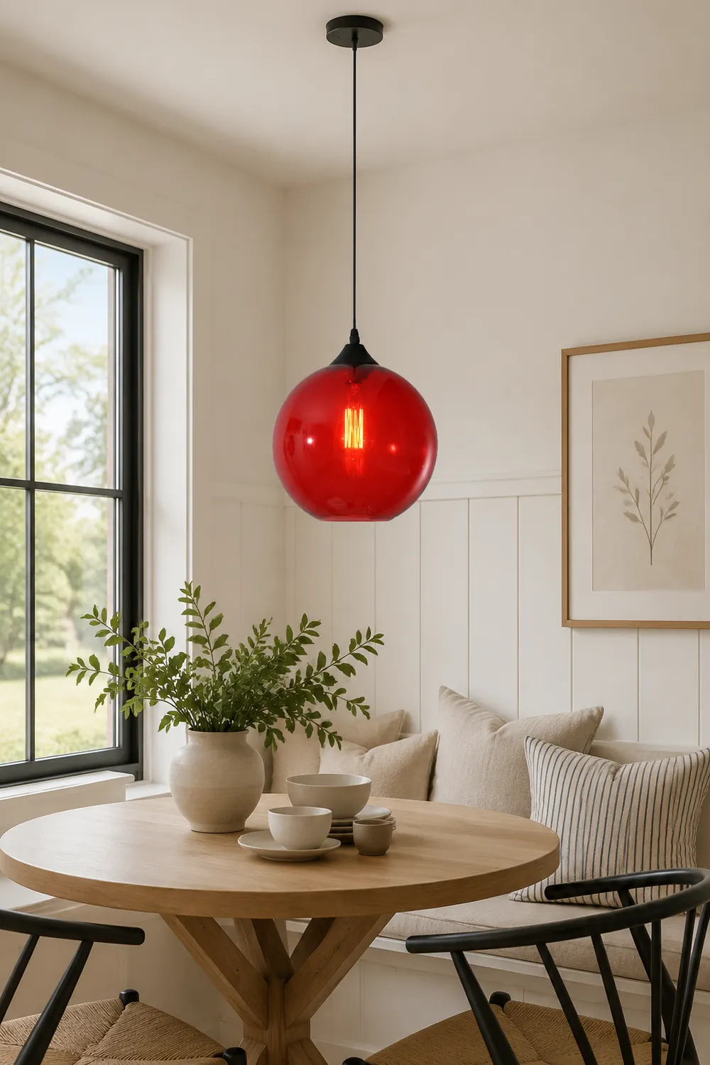 Hailie Modern Glass Globe Colorful Pendant Light - Lumpaz