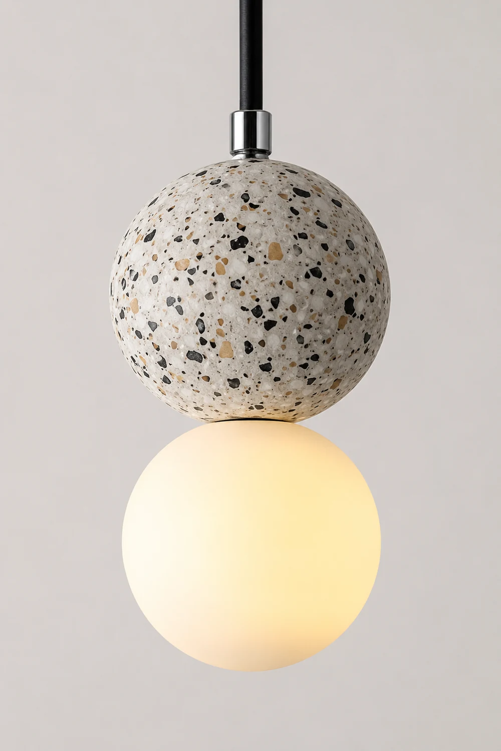 Valentina Single Globe Colorful Pendant Light, Dolomite, LED - Lumpaz