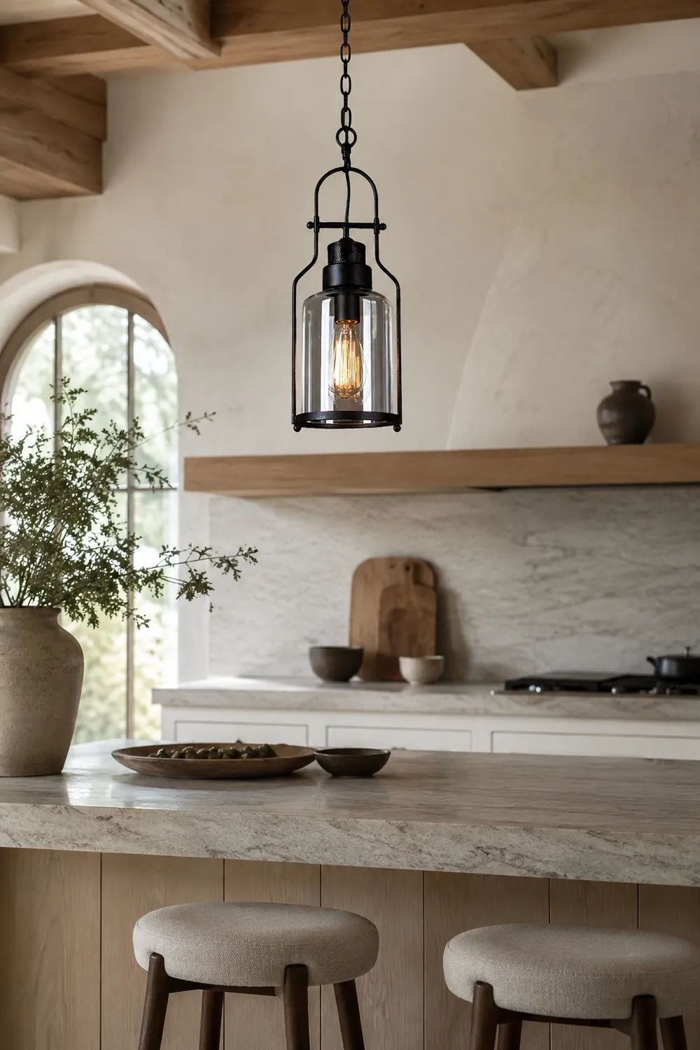 Austin Vintage Industrial Pendant Light, Black/Rust - Lumpaz