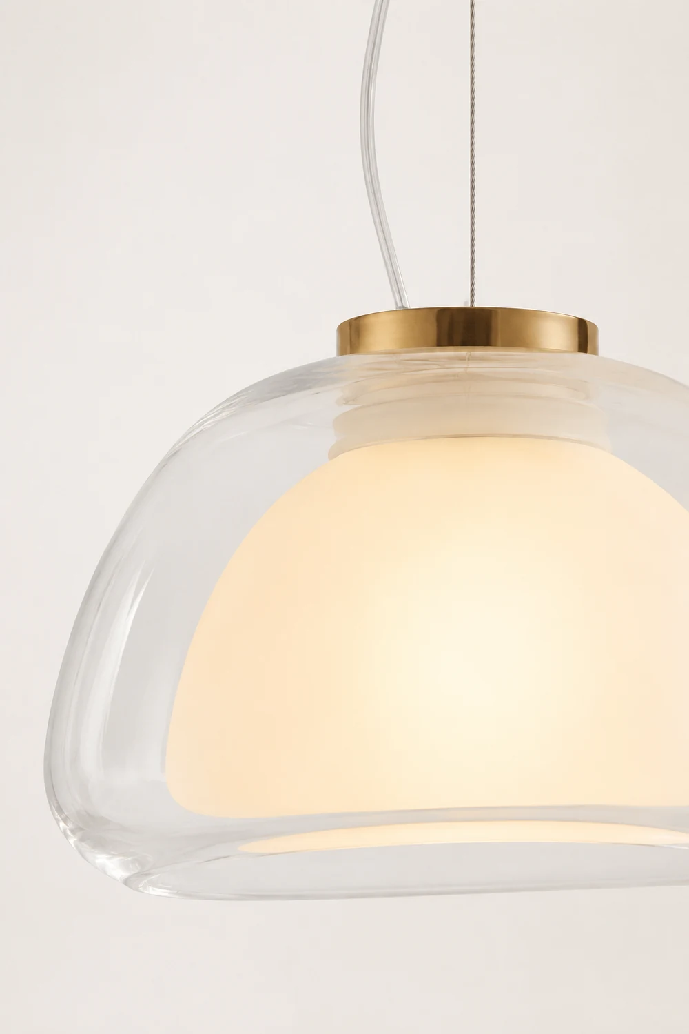 Byers Double Layer White Glass Pendant Light - Lumpaz