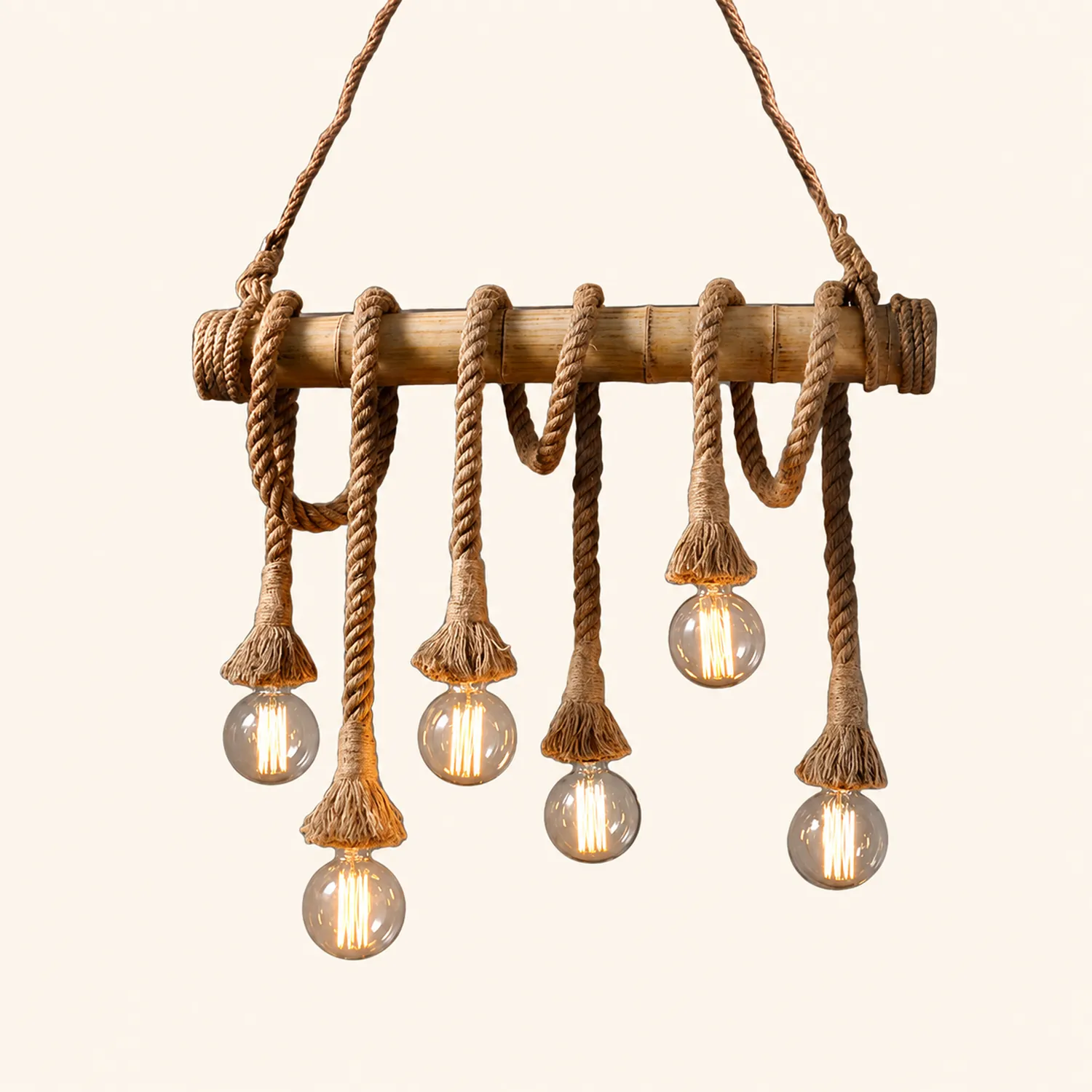 Alessio Vintage Retro Resin Pendant Light, flaxen - Lumpaz