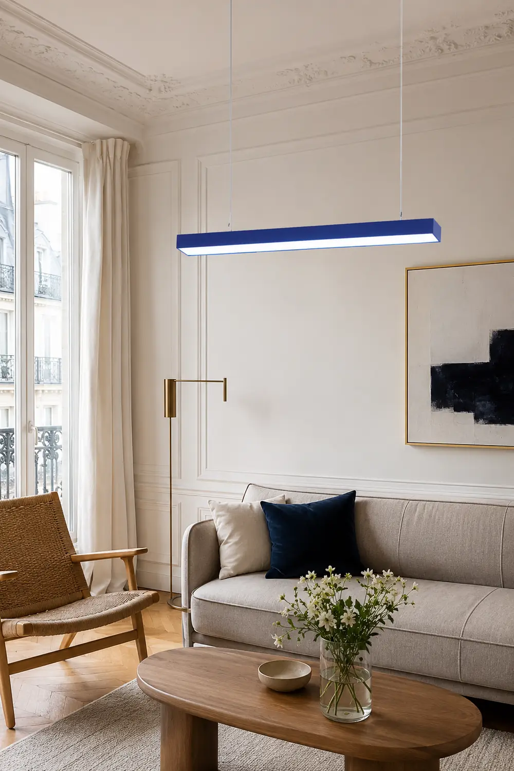 Edge Office Linear Minimalist Rectangular Pendant Light - Lumpaz