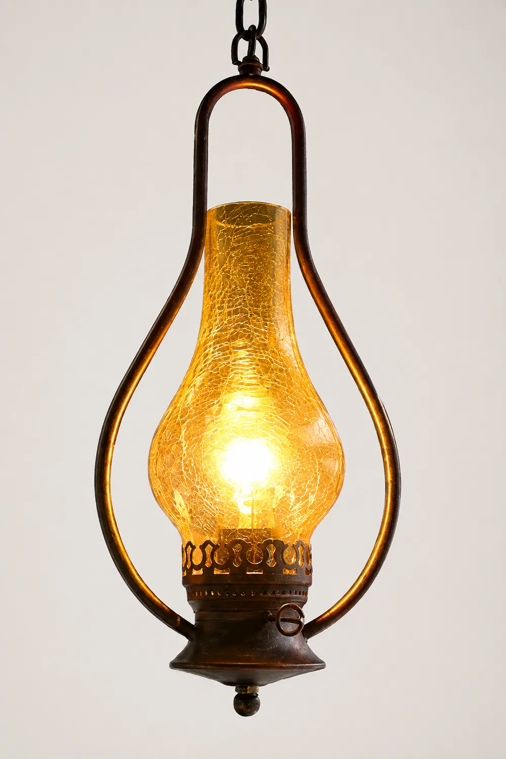 Alessio Rustic Vintage Kerosene LED Pendant Light - Lumpaz