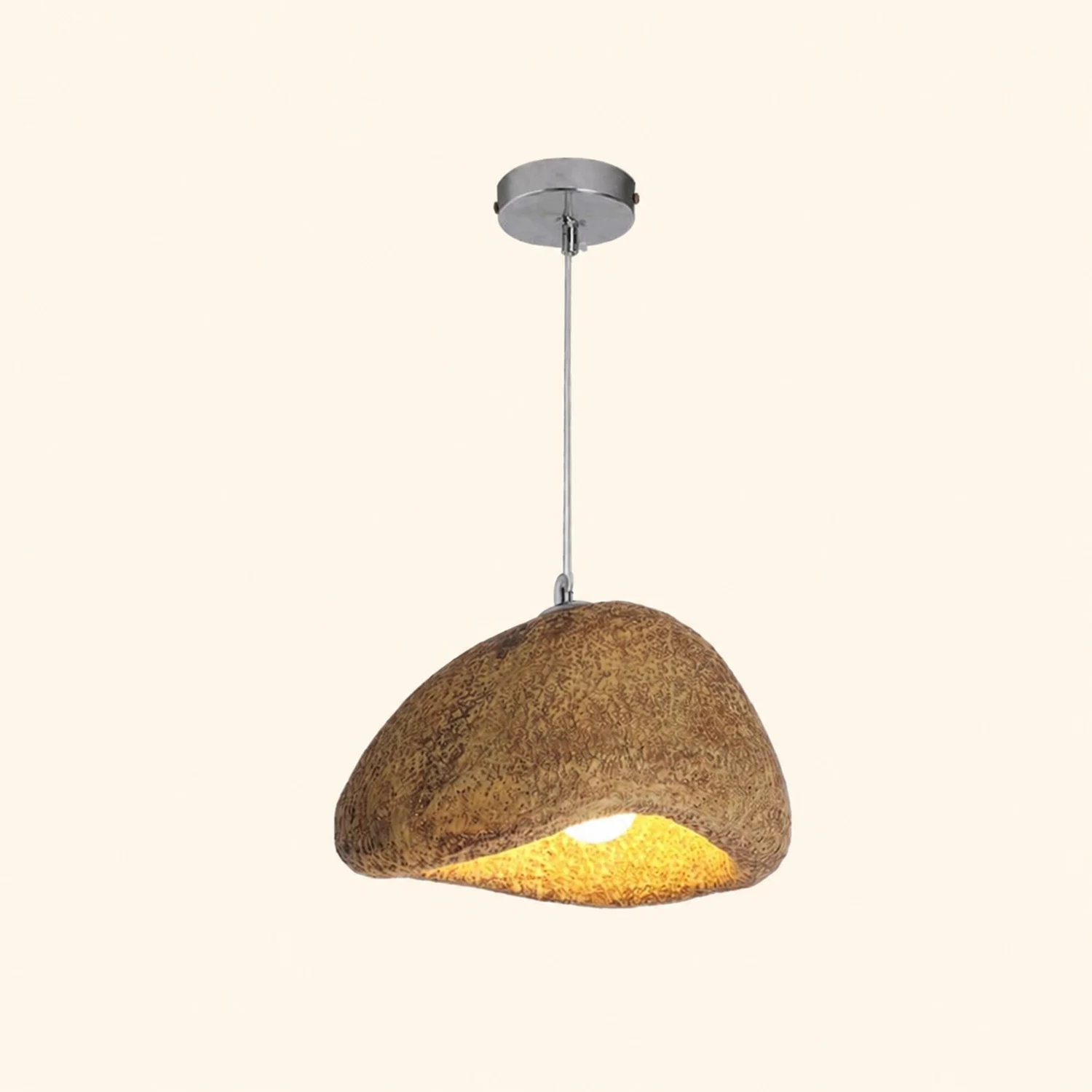 Byers Wabi Sabi Bread Shape Resin Pendant Light, Resin, 4 Color - Lumpaz