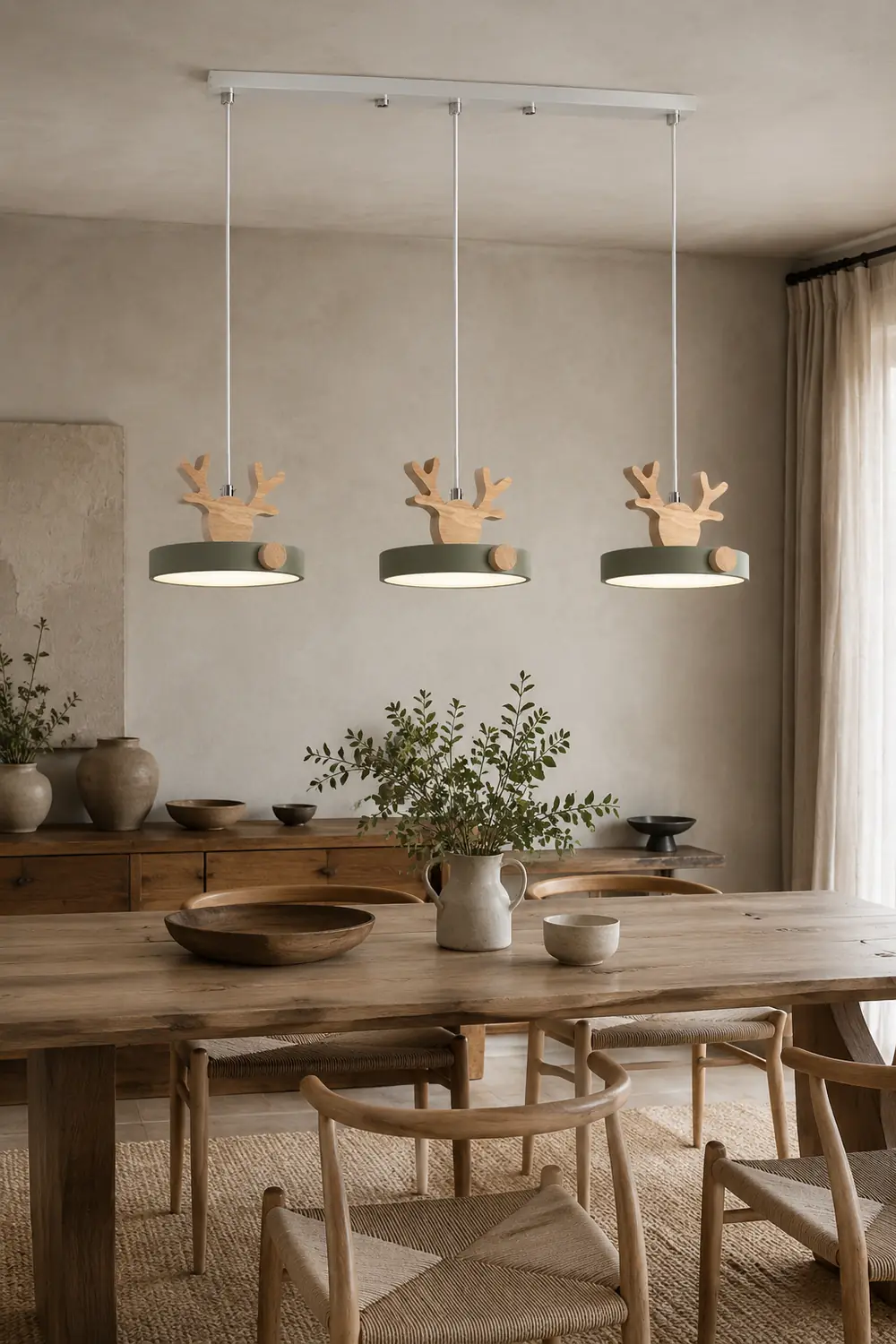Morandi Deer Cluster Pendant Light 3 Color, 1/3 Heads - Lumpaz