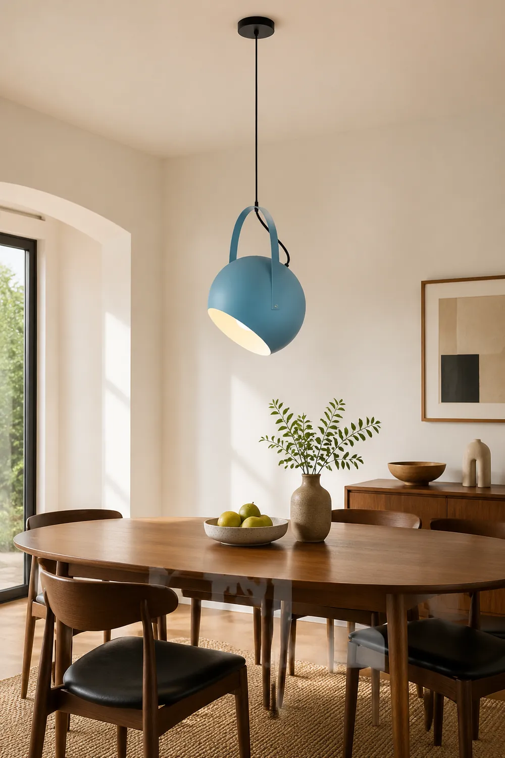 Morandi Colorful Art Deco Pendant Light, Spherical, Metal, Bedroom - Lumpaz