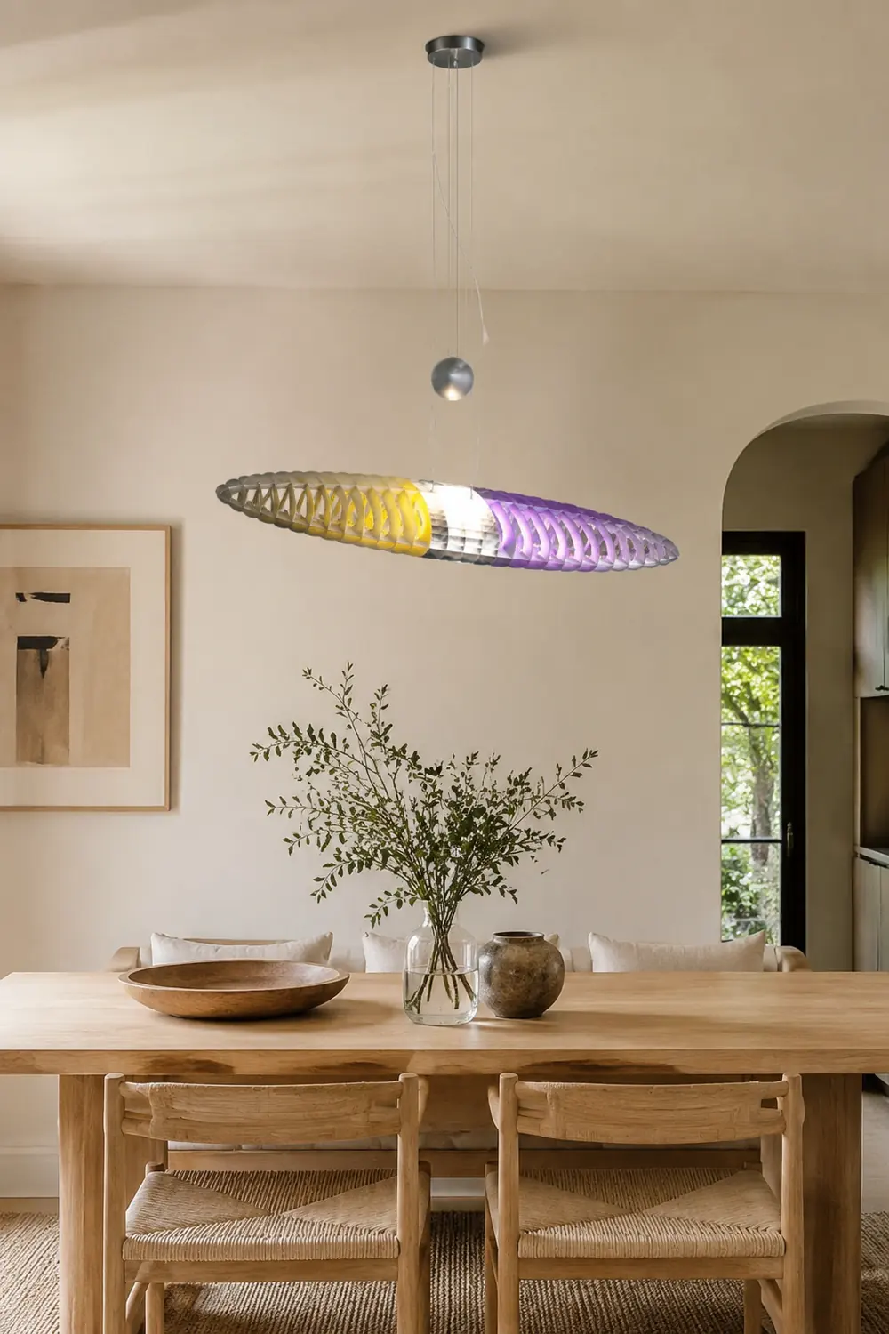 Eveline Modern Stainless Steel Pendant Light, 4 Color - Lumpaz