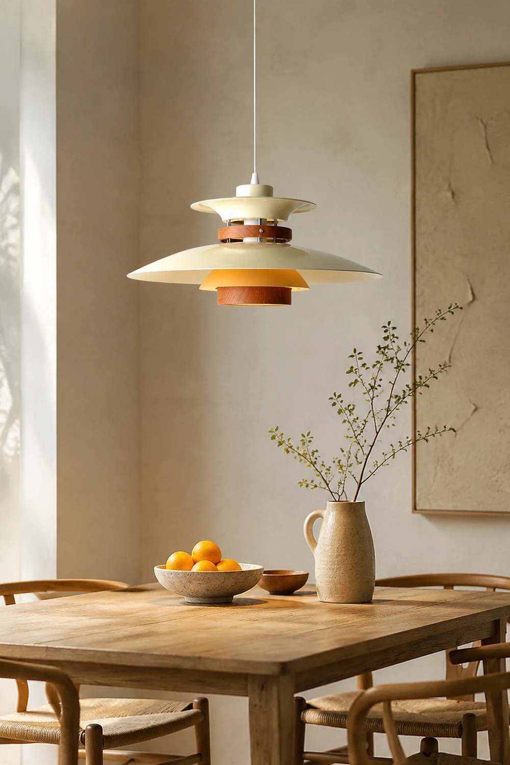 Morandi Unique Designer Metal Pendant Light, White - Lumpaz