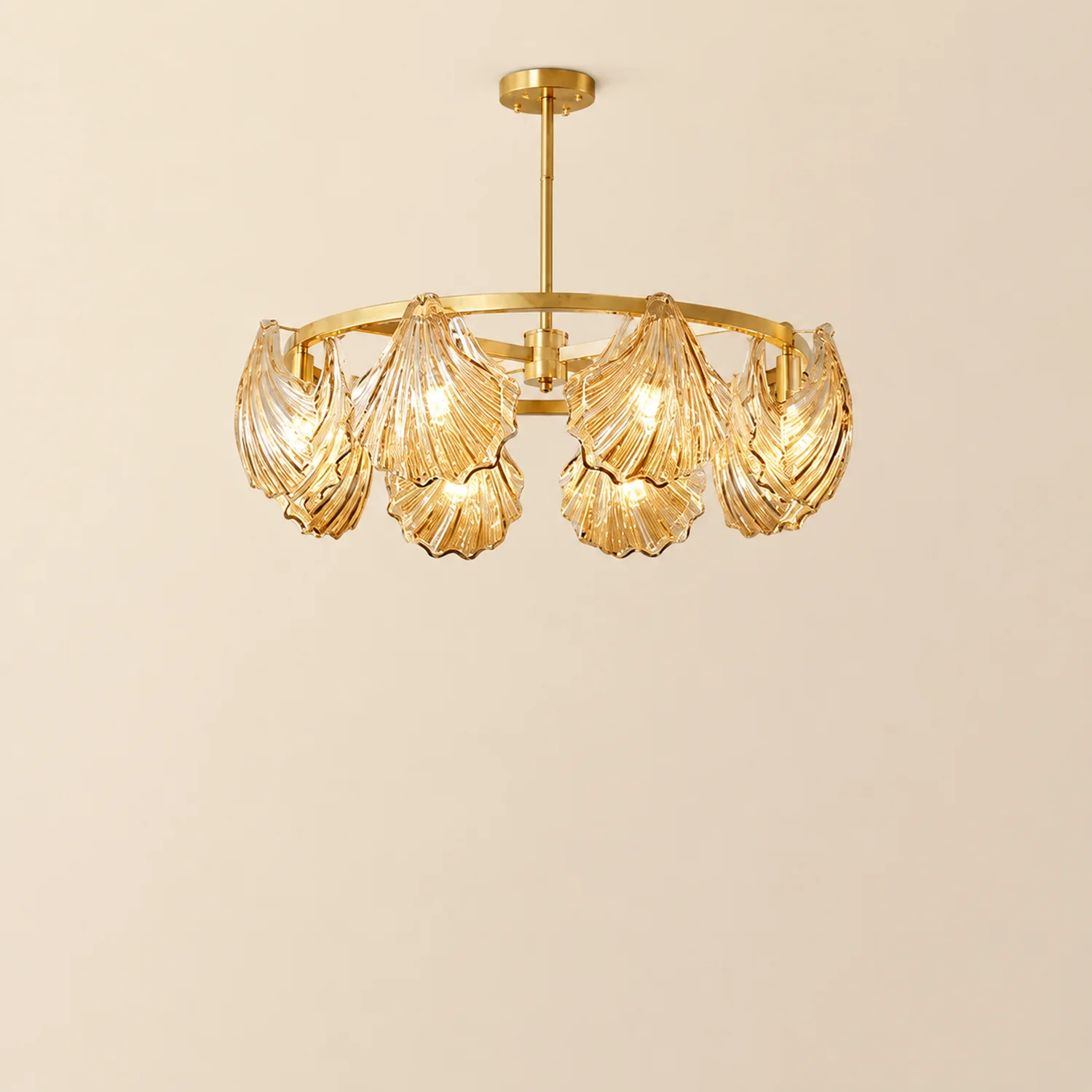 Kirsten Modern Annular Metal And Glass Pendant Light, Black/Gold - Lumpaz