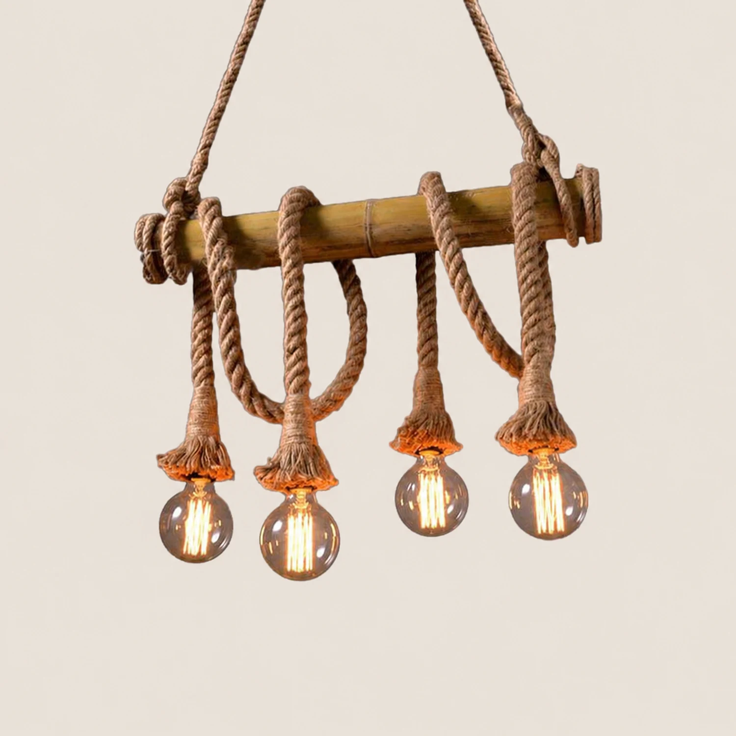 Alessio Vintage Retro Resin Pendant Light, flaxen - Lumpaz