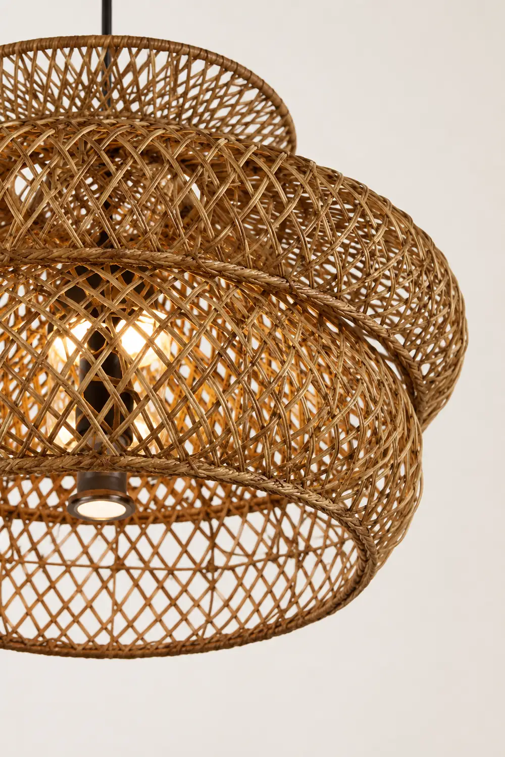 Ritta Unusual Natural Rattan Weave Pendant Light - Lumpaz