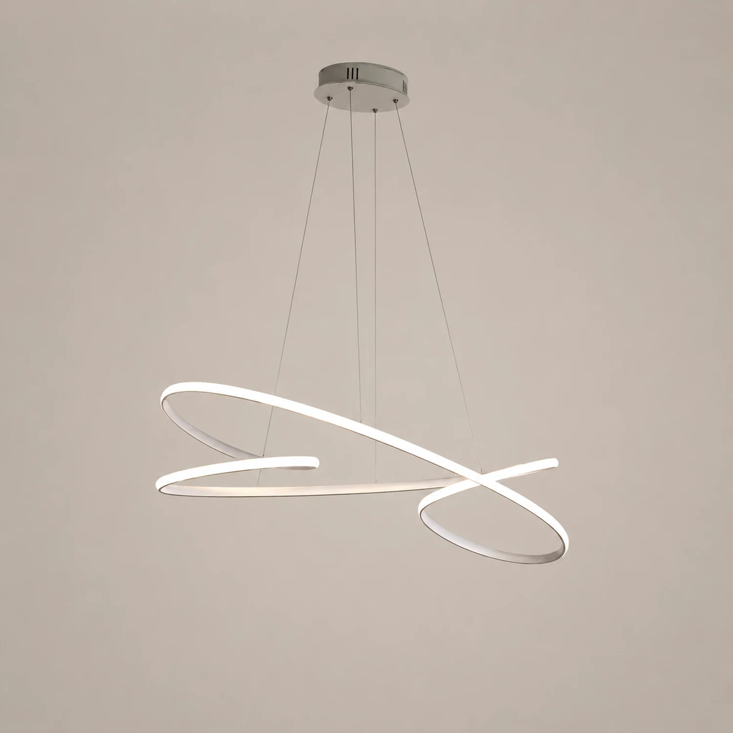 Modern Minimalist Metal Pendant Light, White/Black - Lumpaz