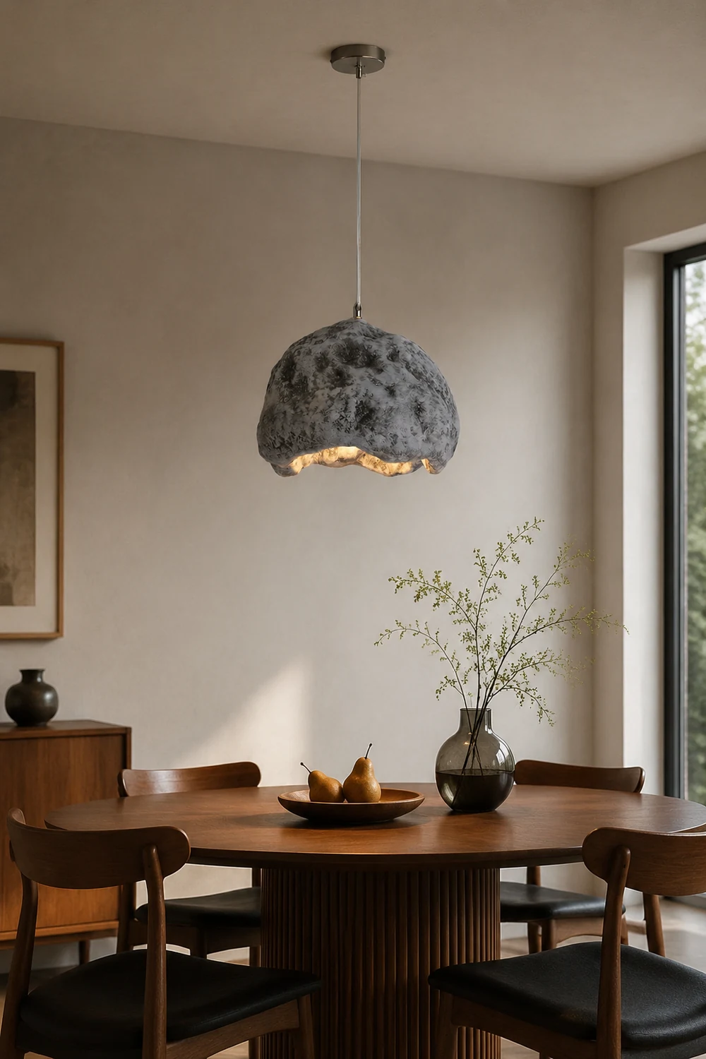 Byers Wabi Sabi Irregular Shape Resin Pendant Light, 3 Color - Lumpaz