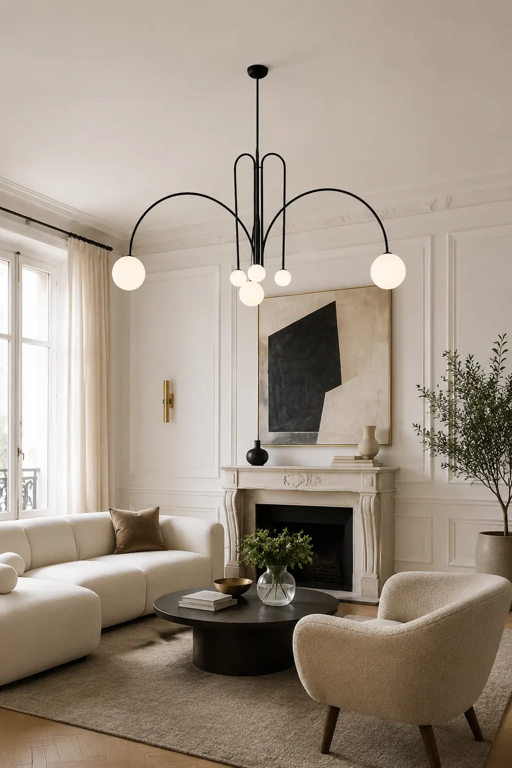 Avi Double Layer White Glass Pendant Light - Lumpaz