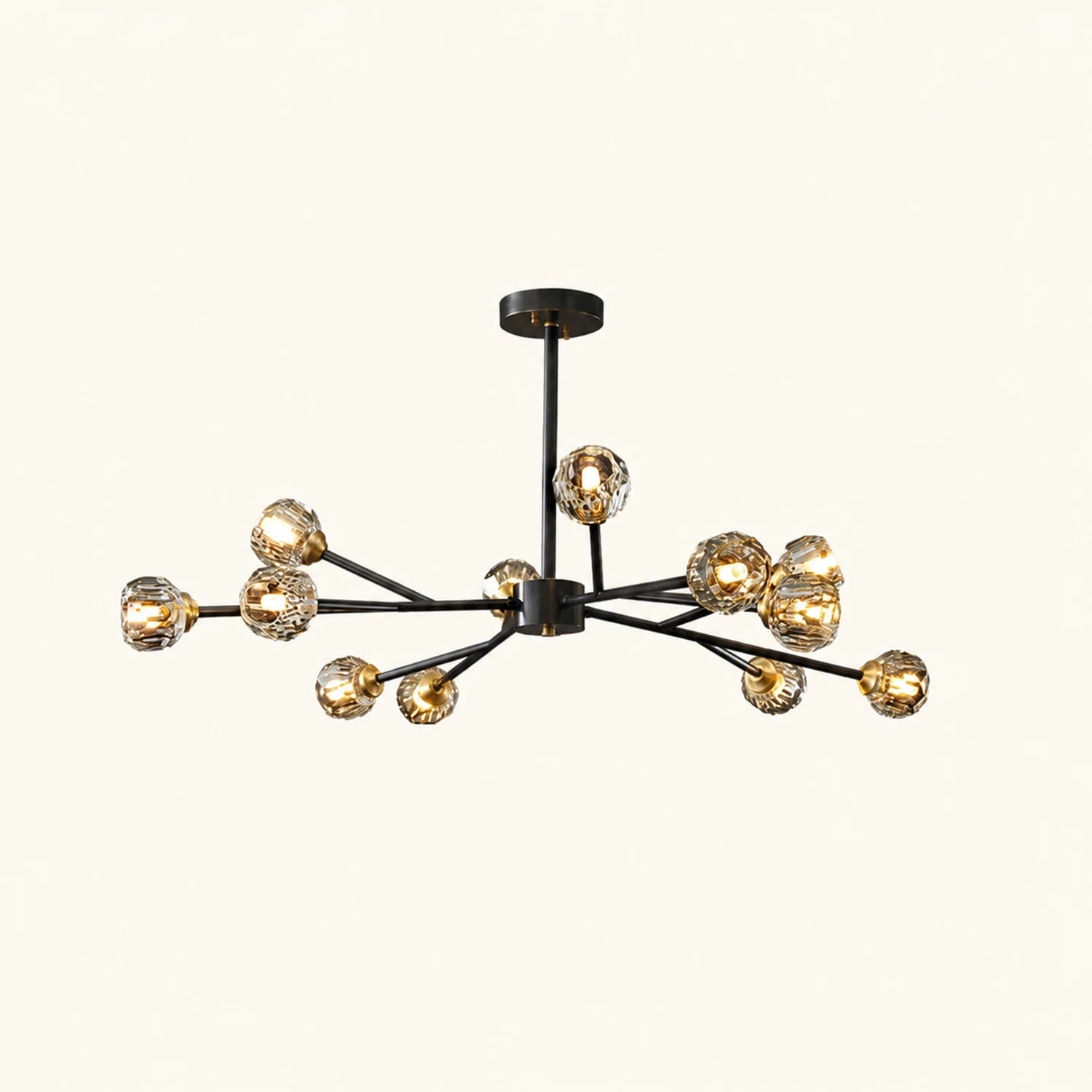 Valentina Modern Blown Metal Pendant Light, Gold - Lumpaz