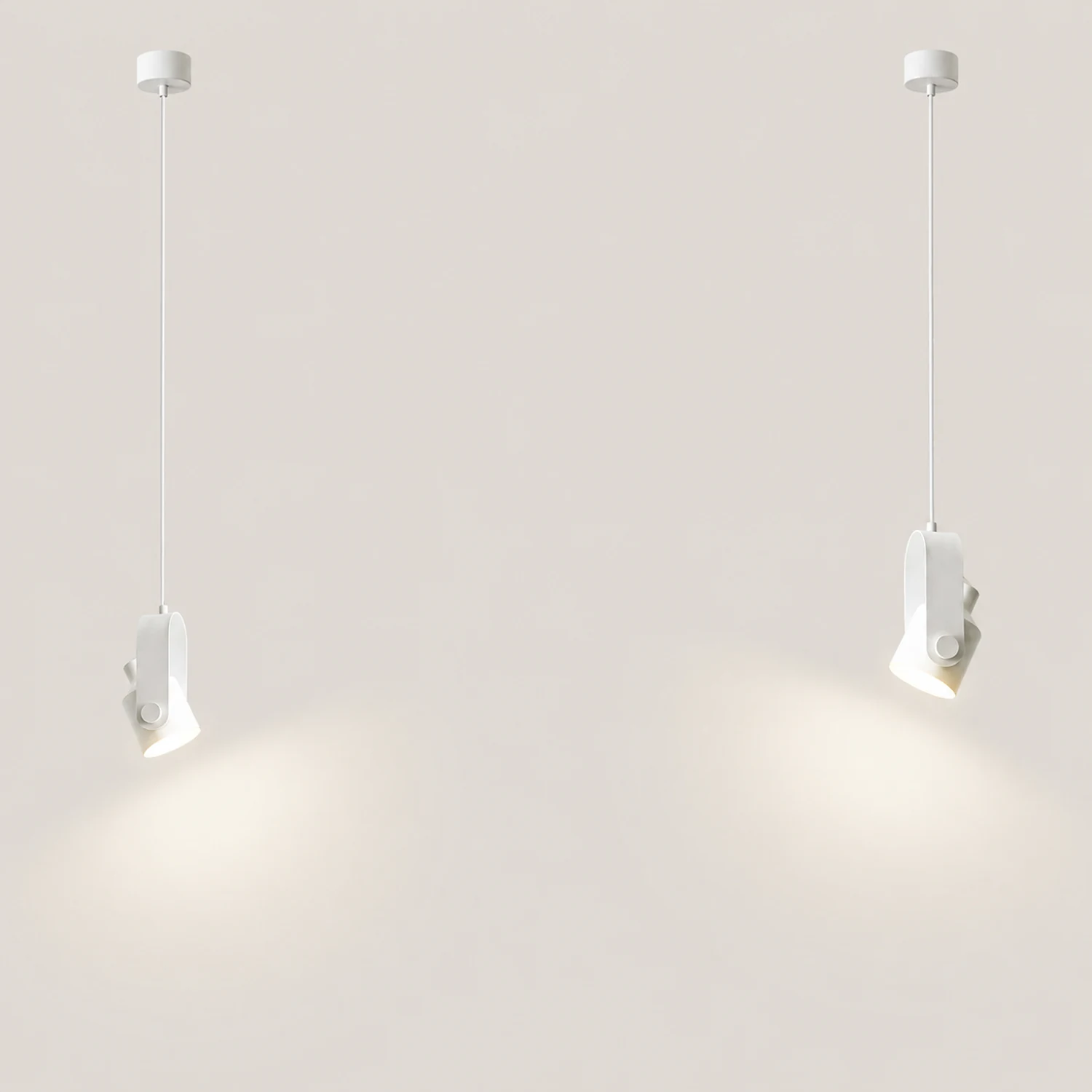 Morandi Modern Metal LED Pendant Light  White Orange Black Bedroom - Lumpaz