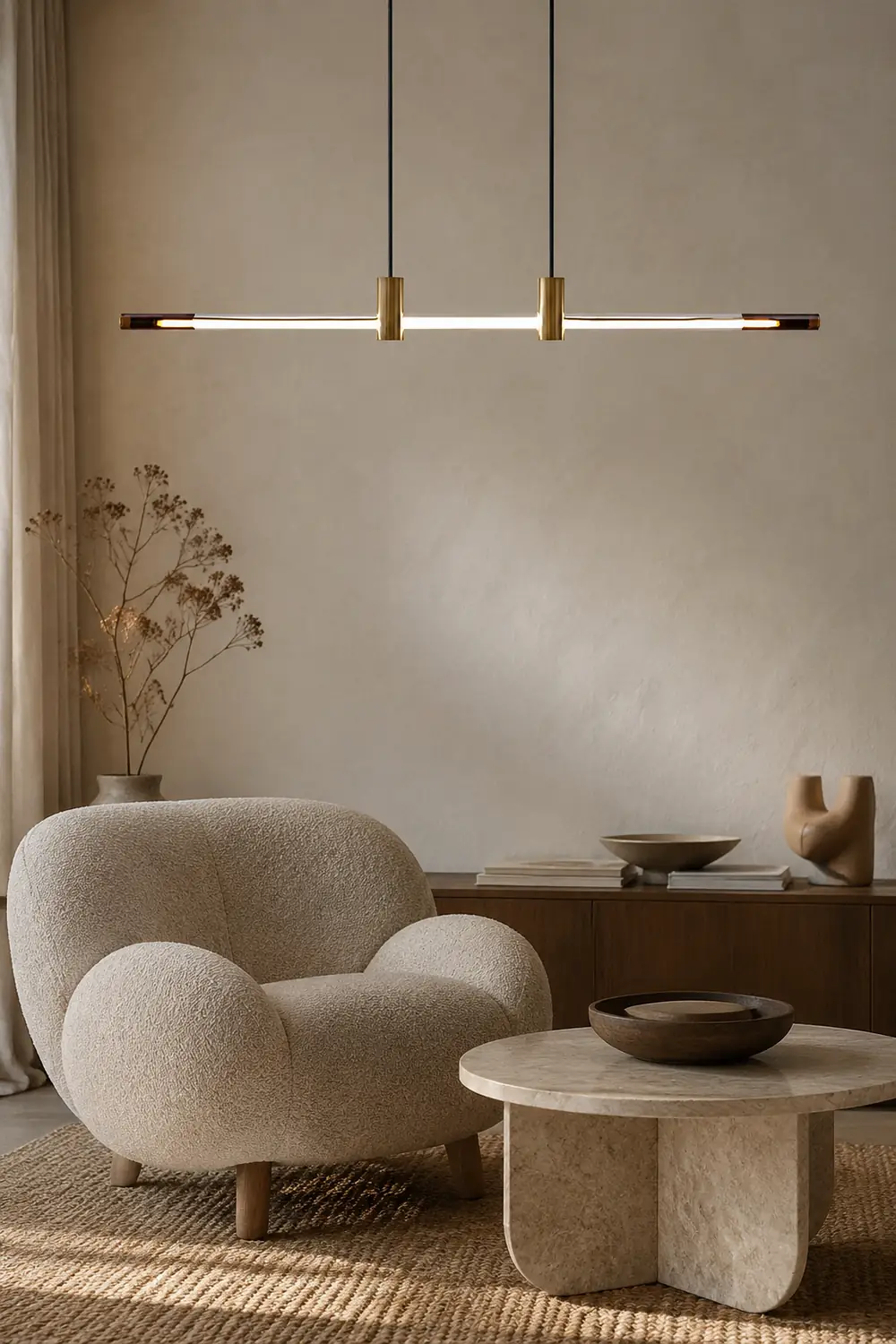 Minimalist Linear Dining Room/Bar Pendant Light - Lumpaz