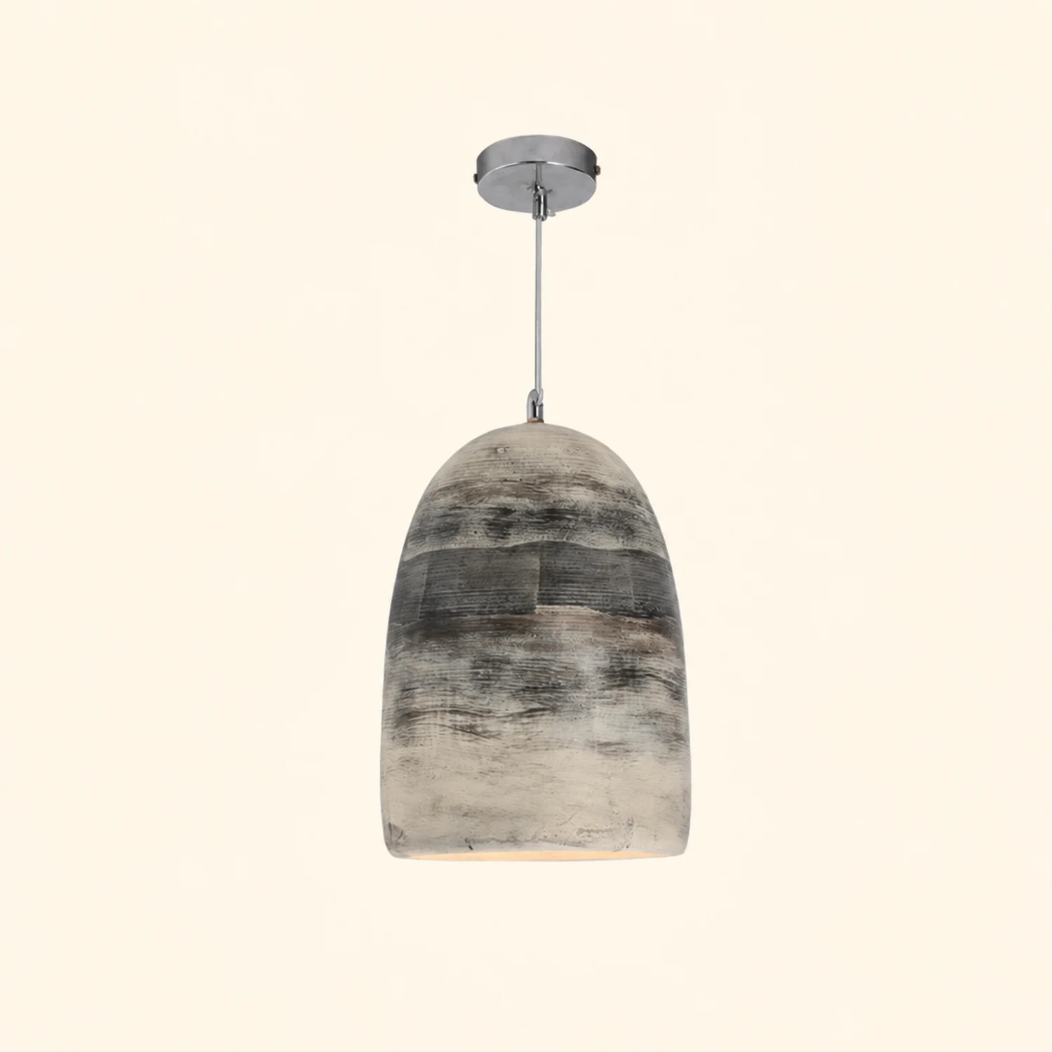 Zaid Rock Art Deco Pendant Light, 3 Color - Lumpaz