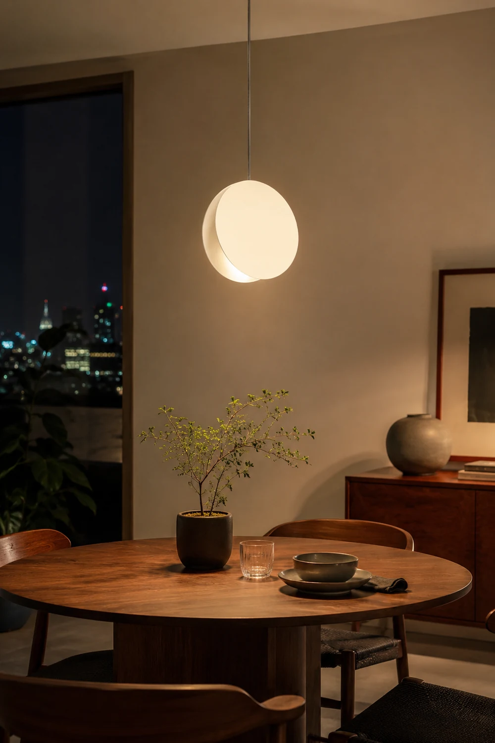 Morandi Round Pendant Light, Metal, 6 Color, 7.8″/11.8″ - Lumpaz