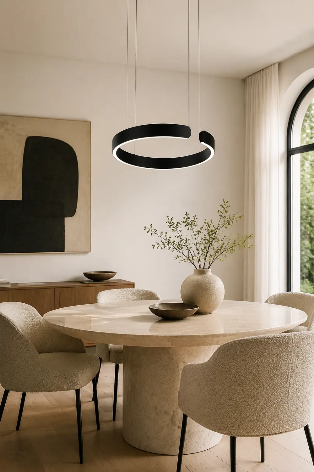 Edge Circle Pendant Light, LED, 4 Color Dining Room - Lumpaz