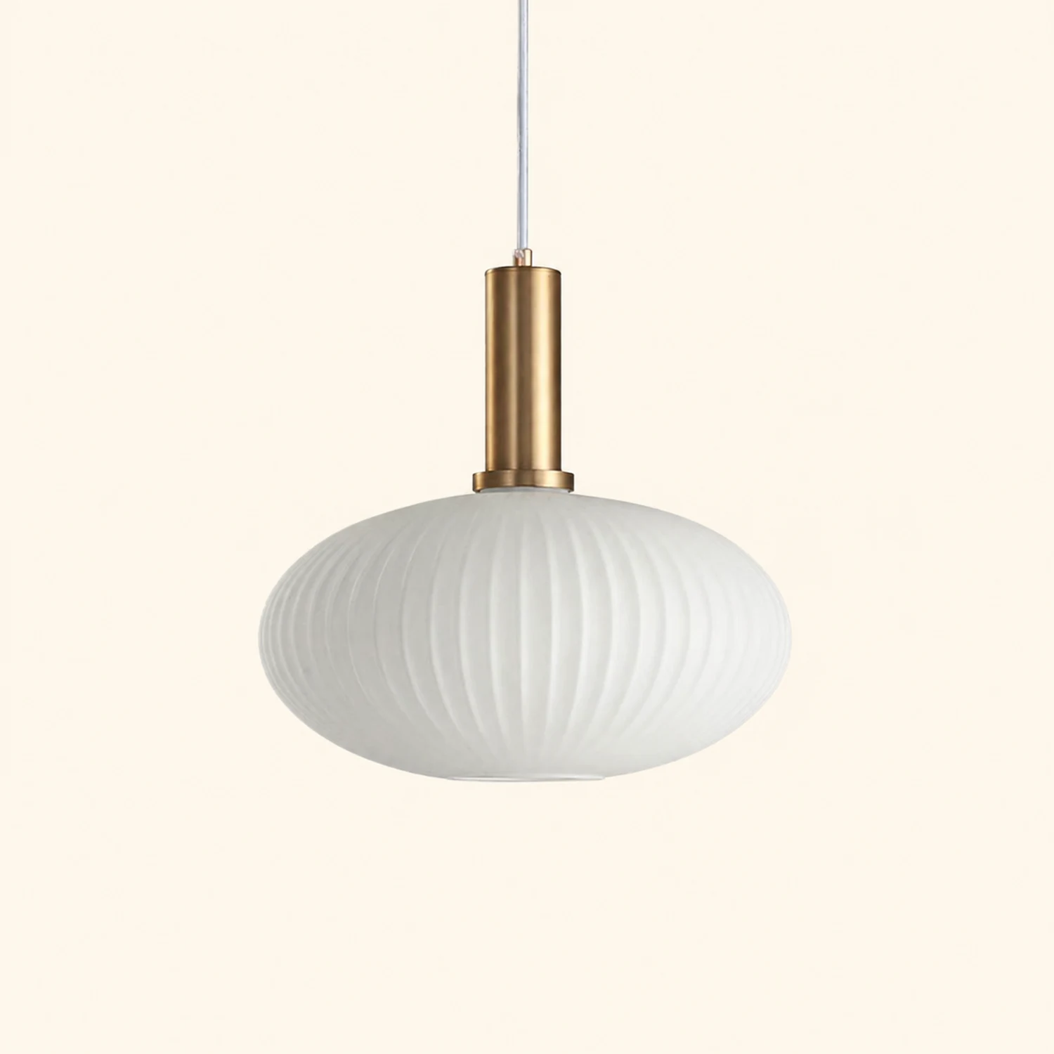Hailie Morden Bubble Glass Pendant Light, White, Bedroom - Lumpaz