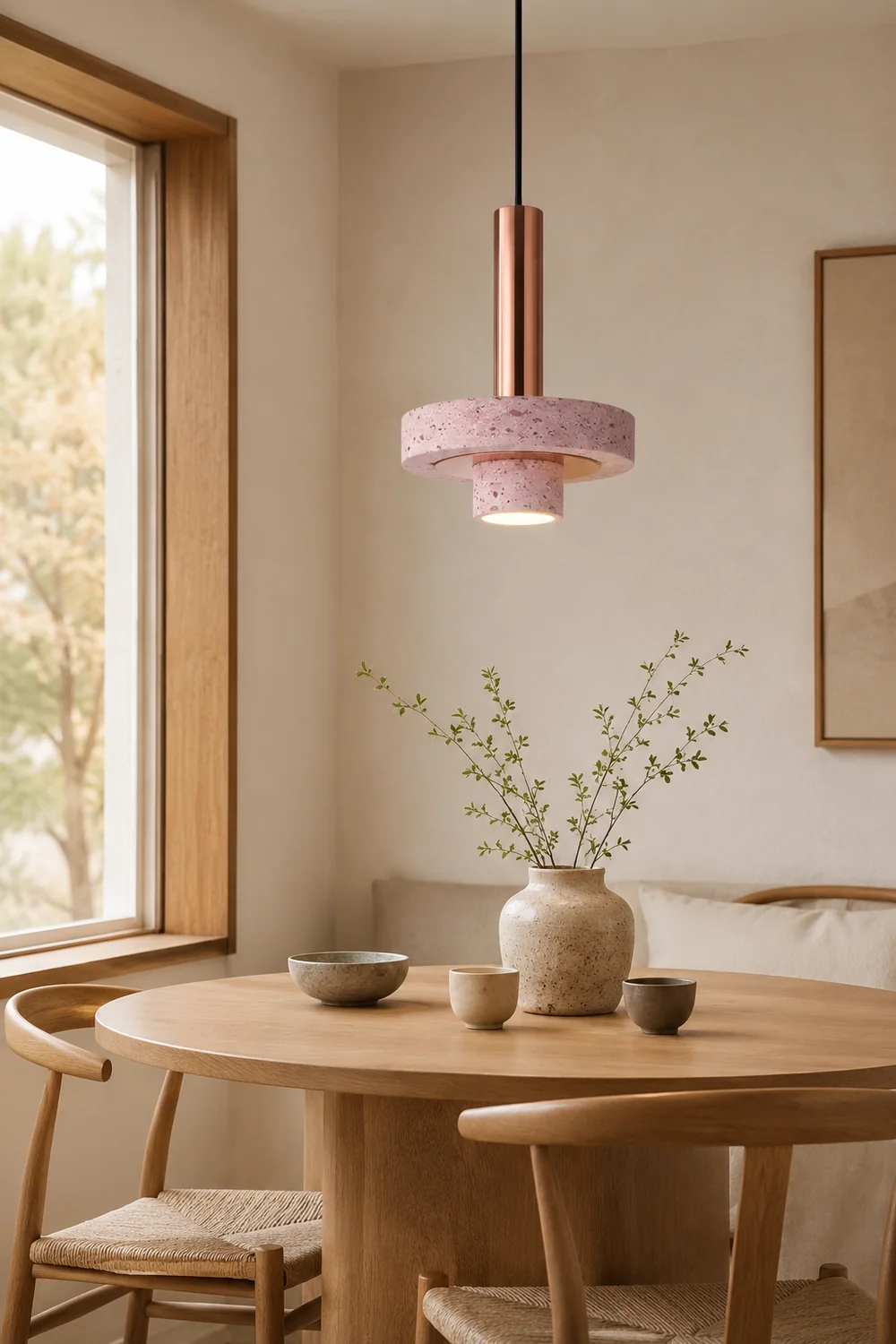 Zaid Modern LED Art Deco Colorful Pendant Light, Terrazzo - Lumpaz