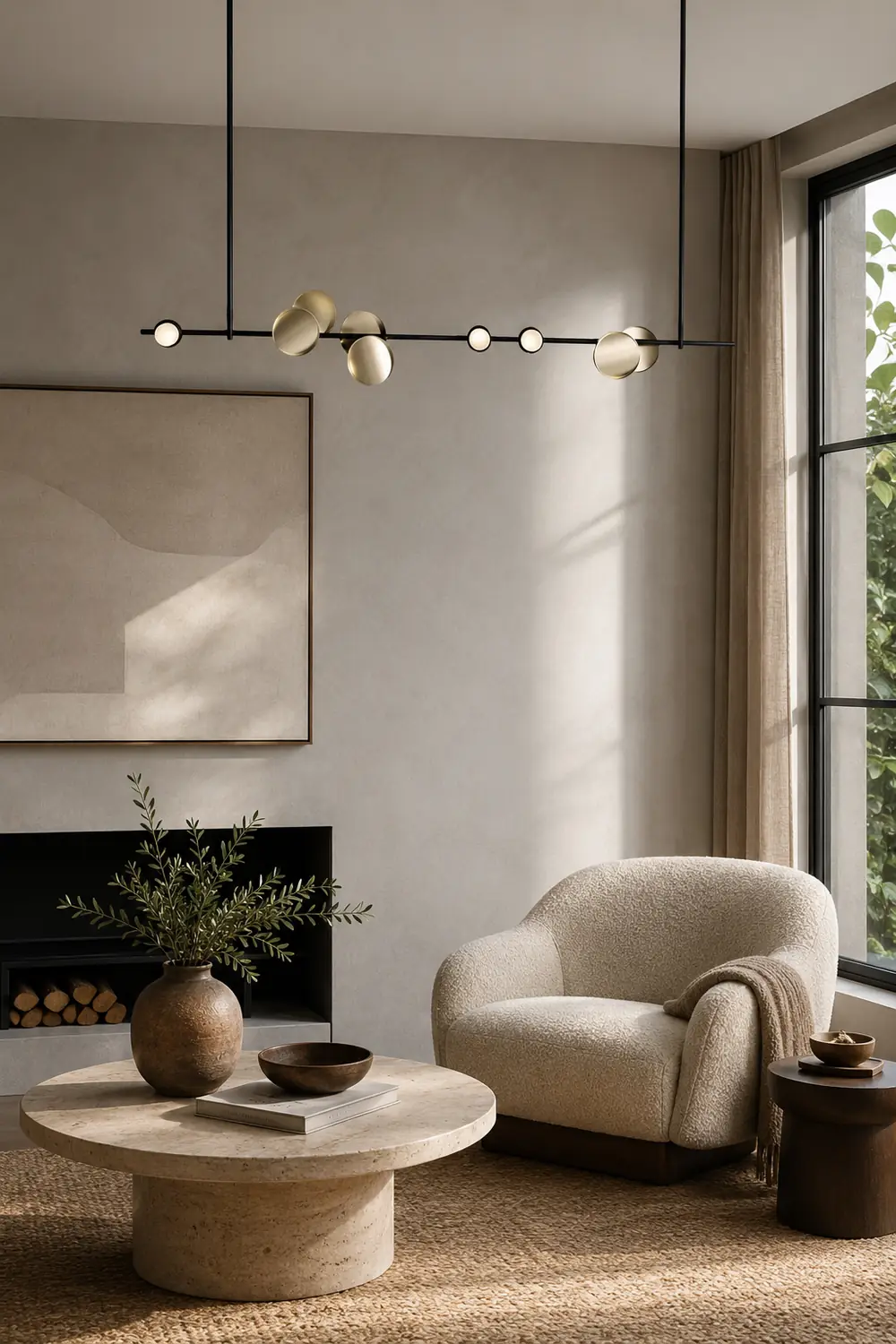Avi Minimalist Linear Metal Pendant Light,Black - Lumpaz