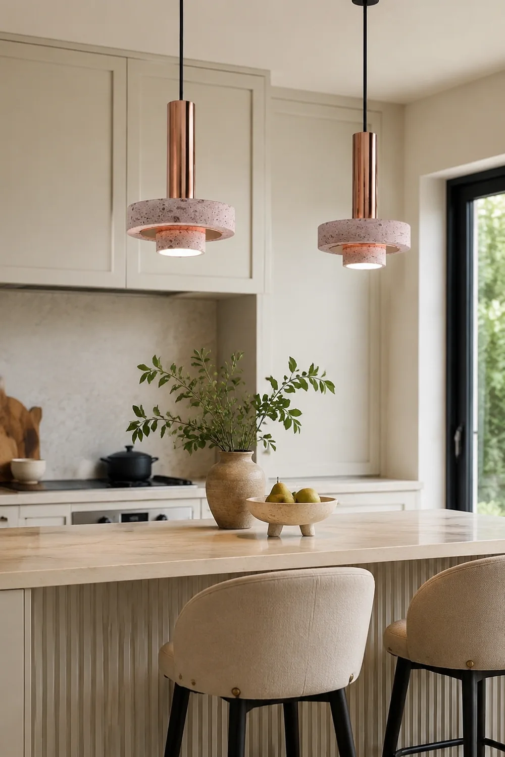 Zaid Modern LED Art Deco Colorful Pendant Light, Terrazzo - Lumpaz