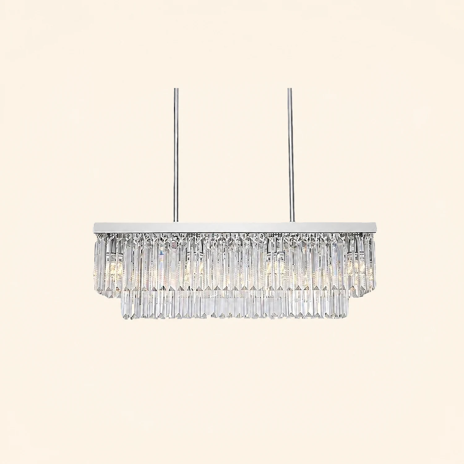 Marilyn Modern Art Deco LED Pendant Light, Crystal/Metal - Lumpaz