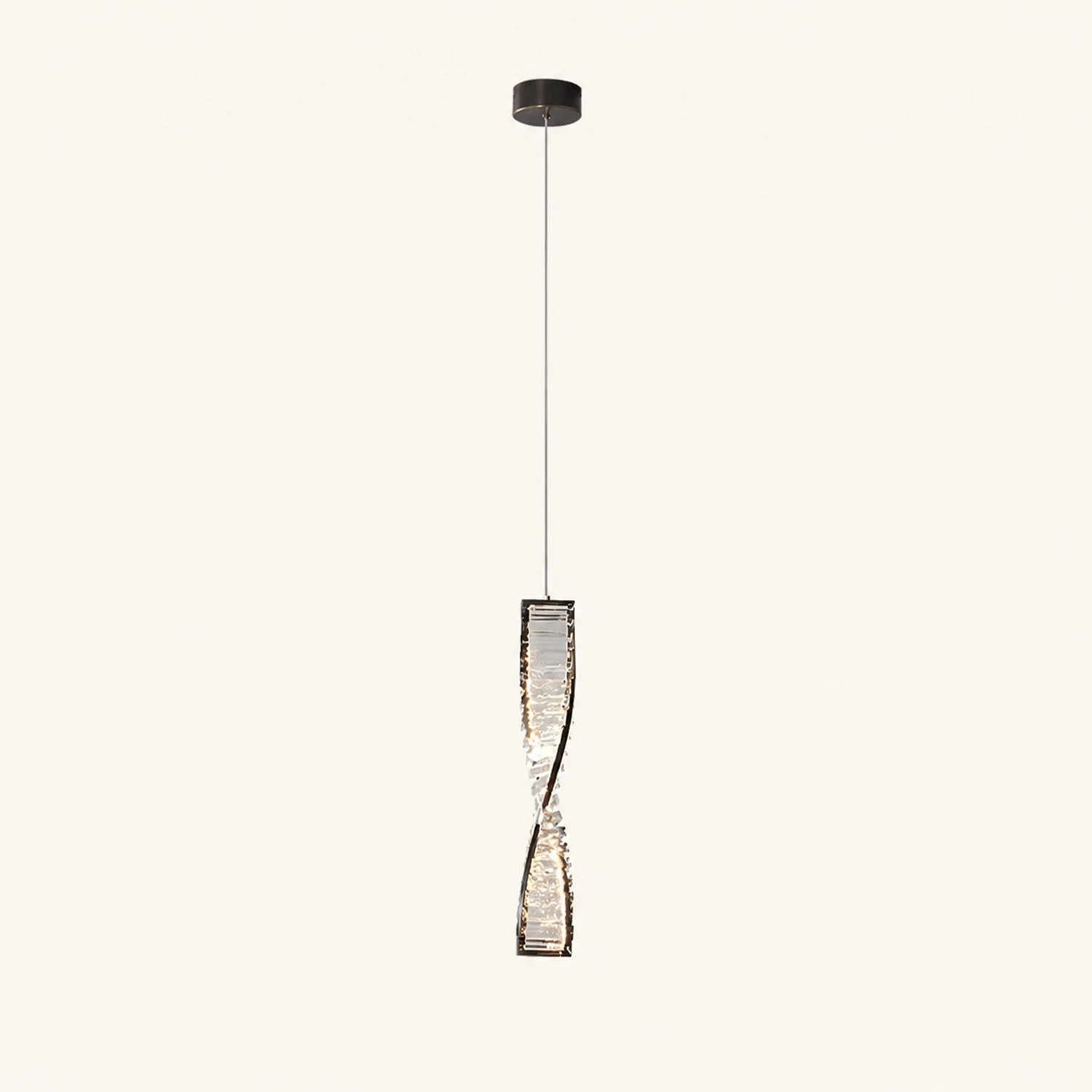 Marilyn Modern Spiral Strip Metal Pendant Light, Black/Gold - Lumpaz