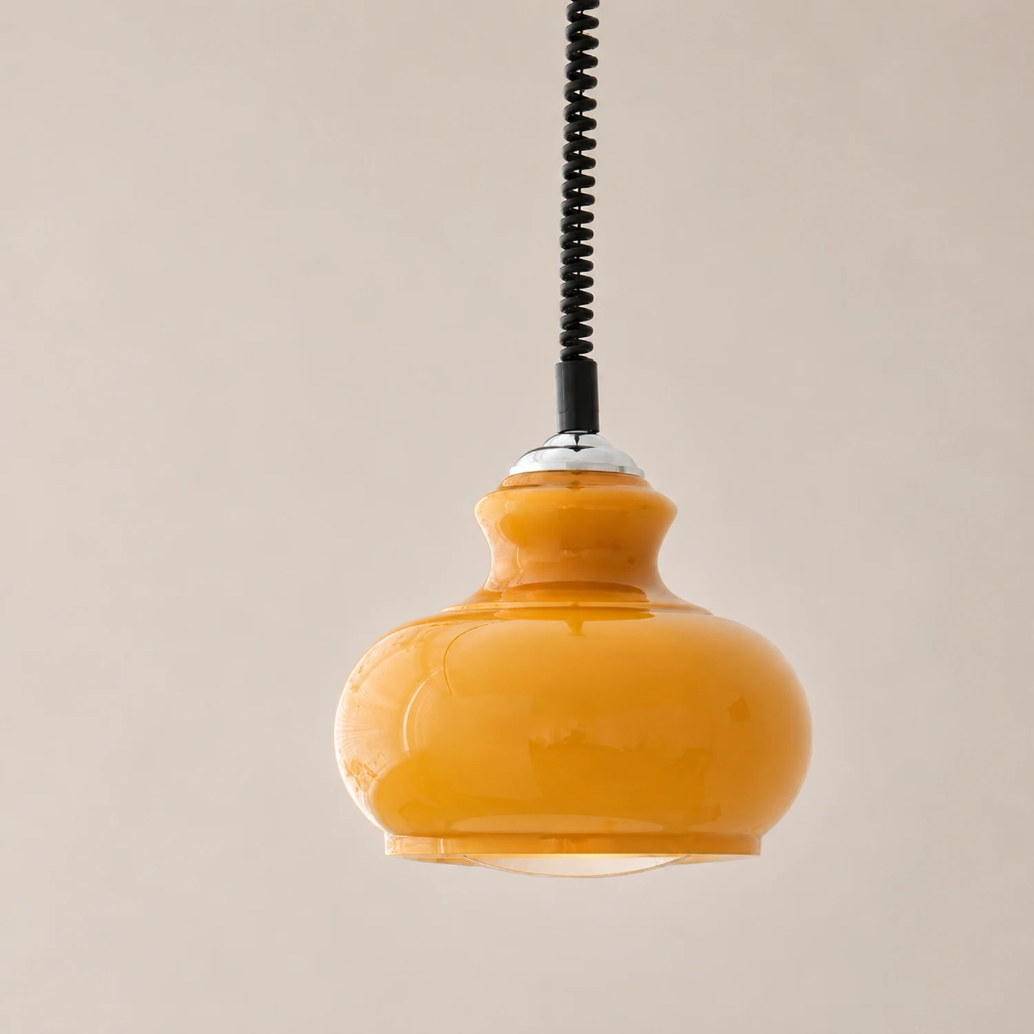 Hailie Retro Simple Adjustable Pendant Light Living Room Green White Brown - Lumpaz