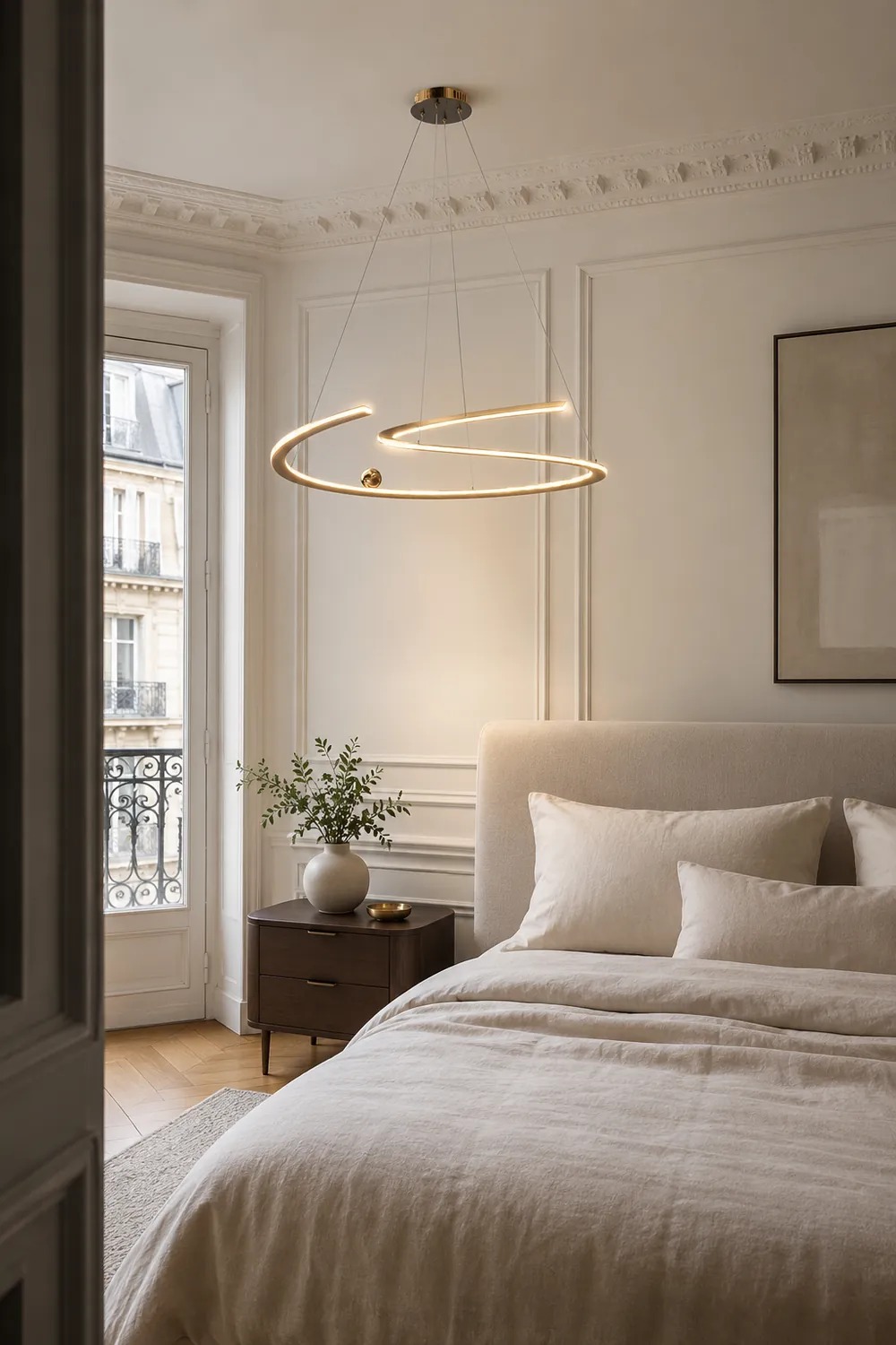 Minimalist Linear Metal Pendant Light,Gold - Lumpaz
