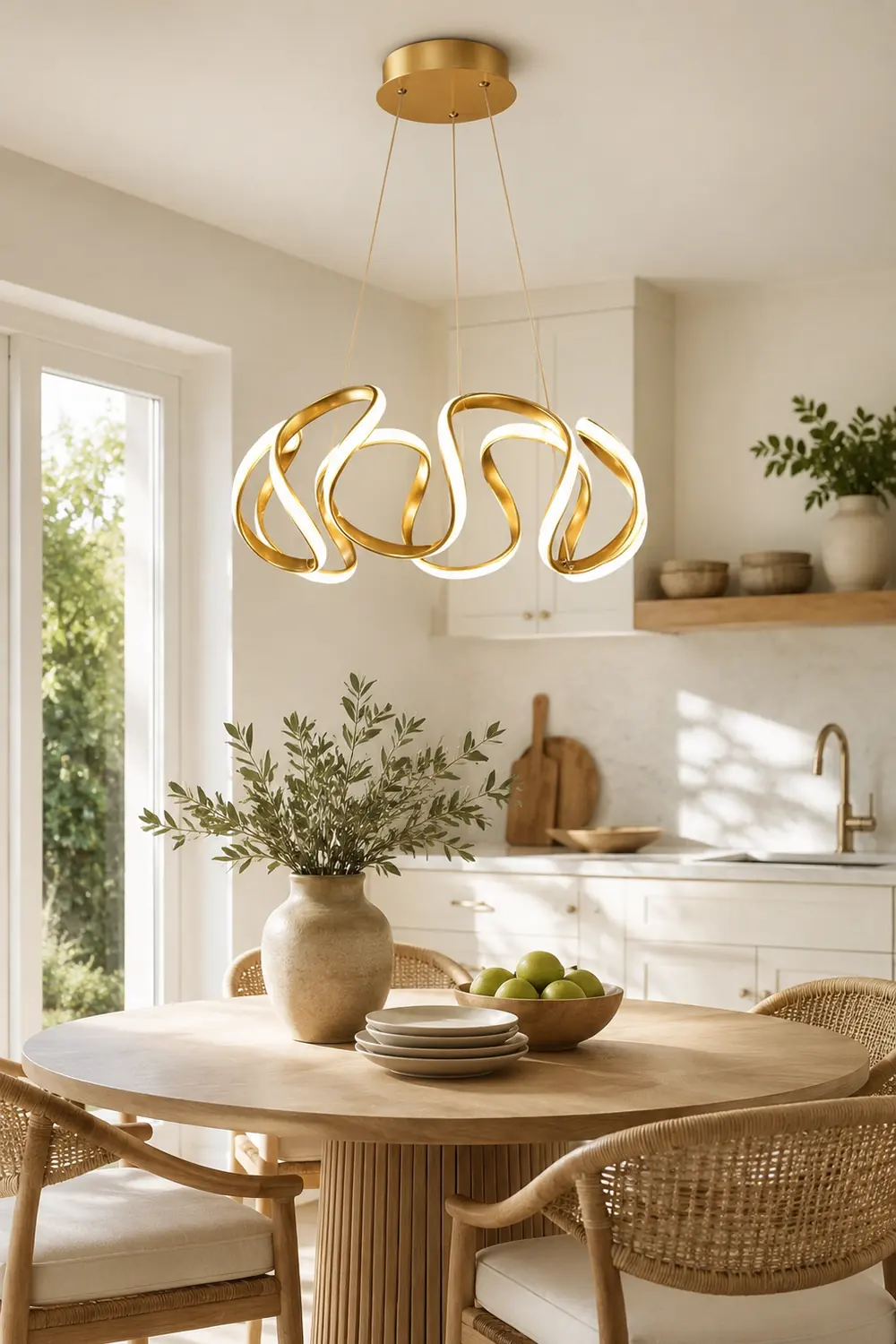 Modern Irregular Flower Metal/Silicone Pendant Light, 3 Colors - Lumpaz