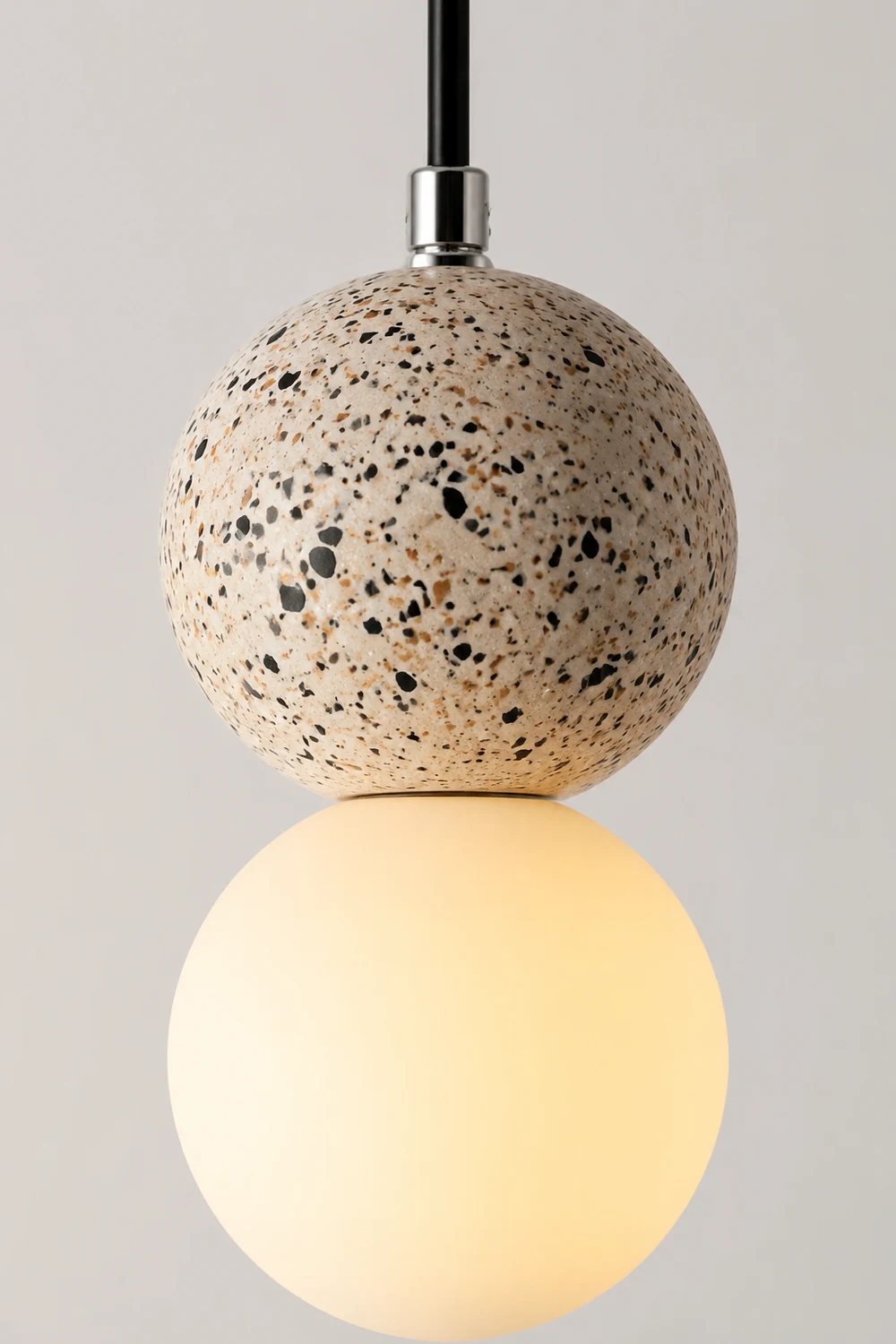 Valentina Single Globe Colorful Pendant Light, Dolomite, LED - Lumpaz
